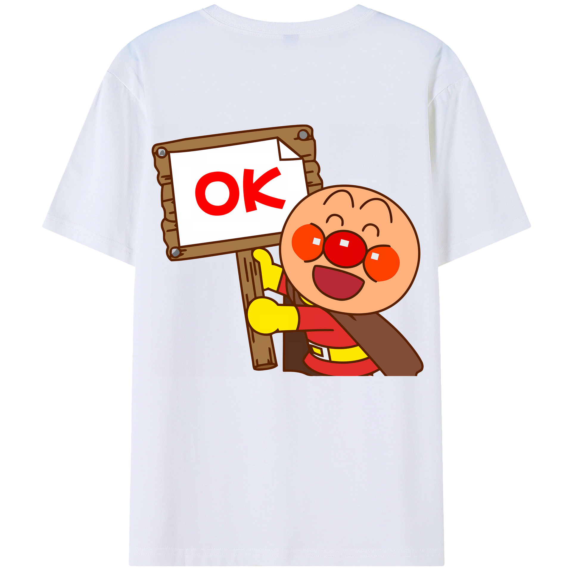 （画像用） アンパンマン Anpanman 綿100％ メンズ半袖Tシャツ（バックプリント） 通気性