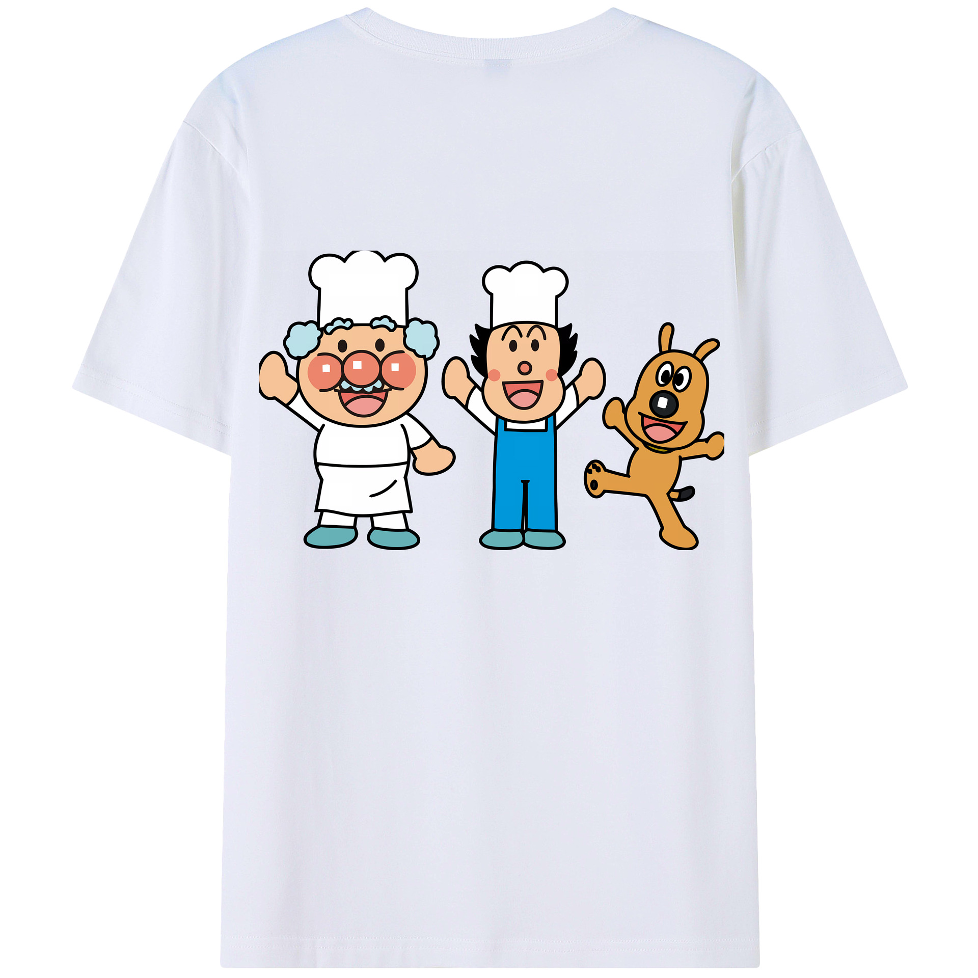 （画像用） アンパンマン Anpanman 綿100％ メンズ半袖Tシャツ（バックプリント） 通気性