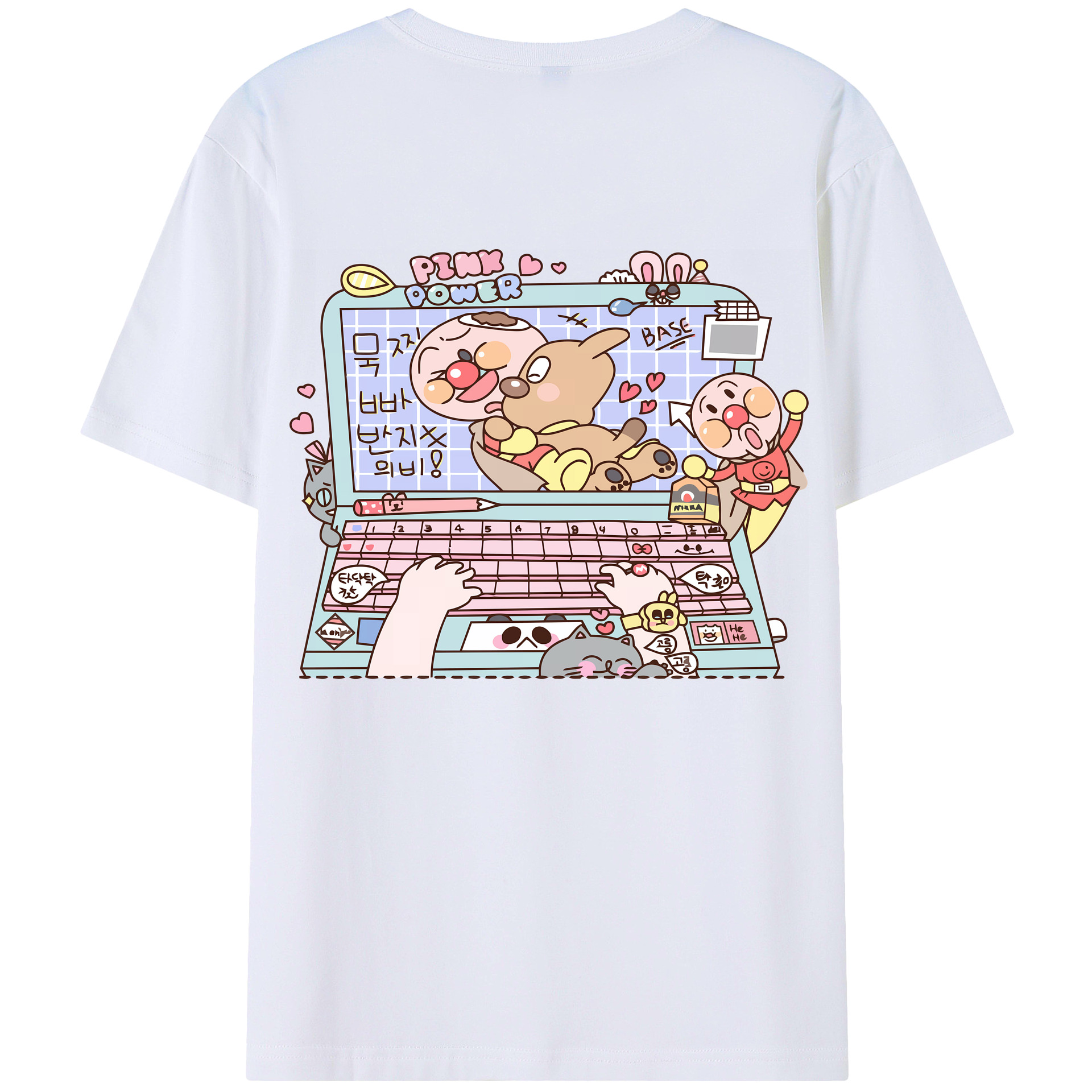 （画像用） アンパンマン Anpanman 綿100％ メンズ半袖Tシャツ（バックプリント） 通気性