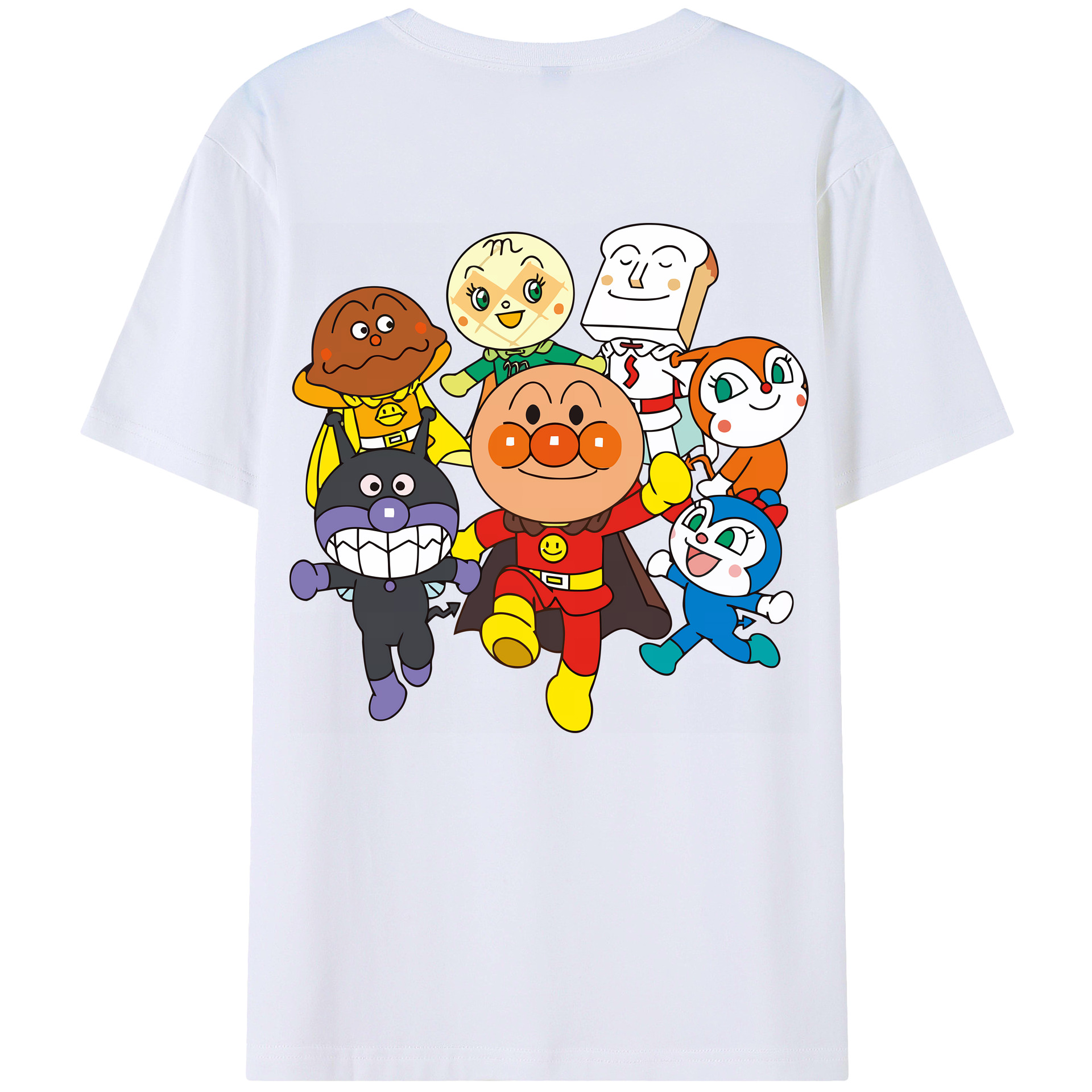 （画像用） アンパンマン Anpanman 綿100％ メンズ半袖Tシャツ（バックプリント） 通気性