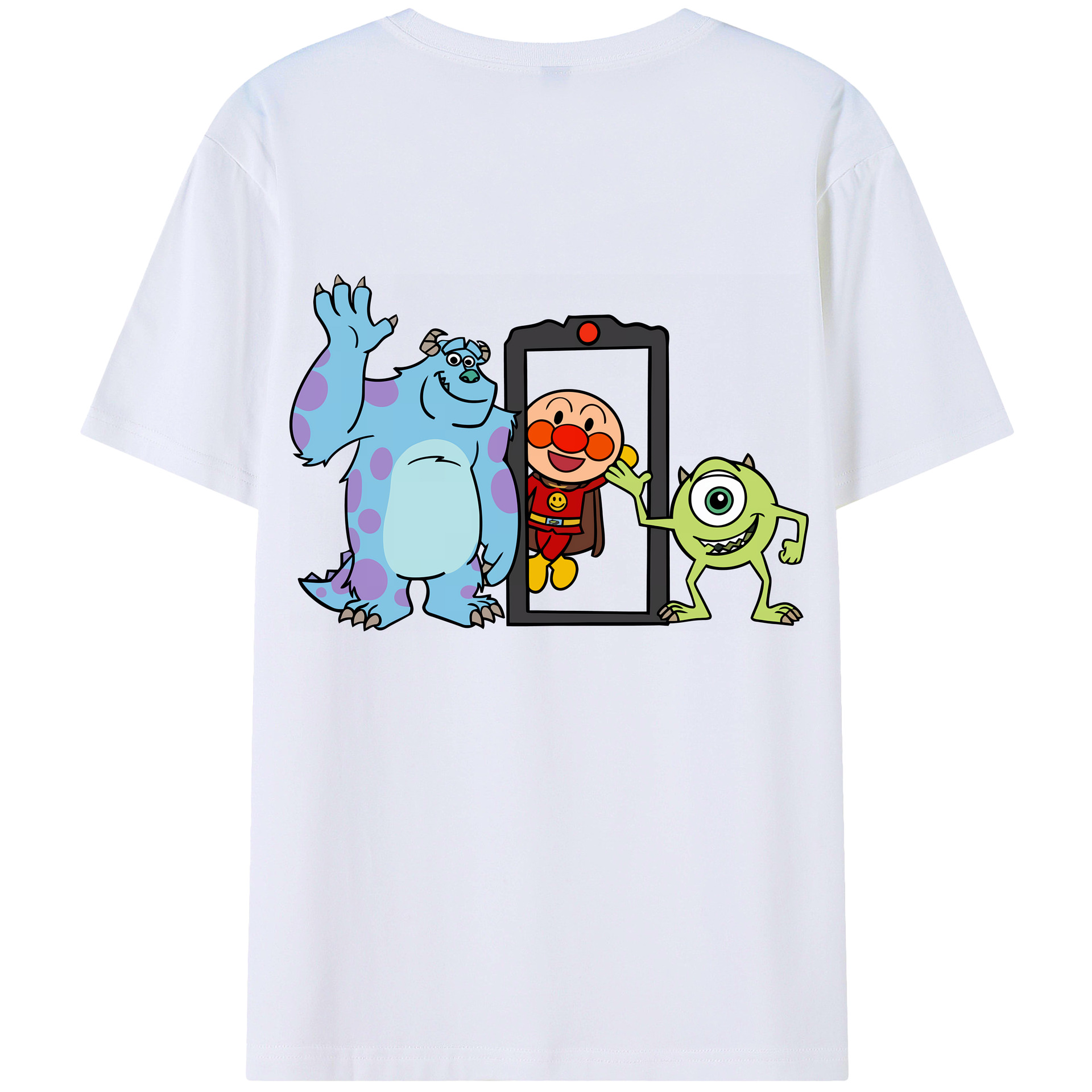 （画像用） アンパンマン Anpanman 綿100％ メンズ半袖Tシャツ（バックプリント） 通気性