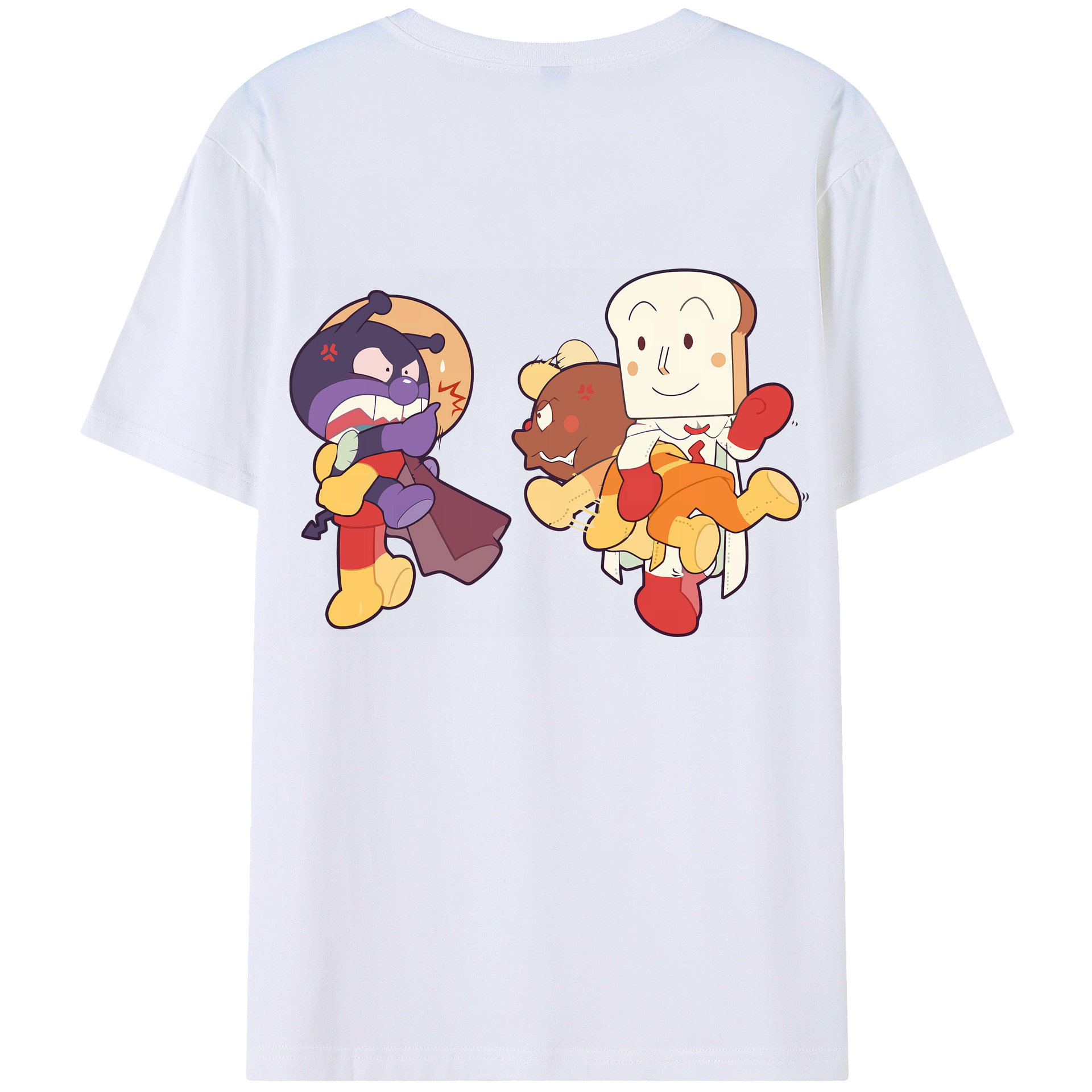 （画像用） アンパンマン Anpanman 綿100％ メンズ半袖Tシャツ（バックプリント） 通気性