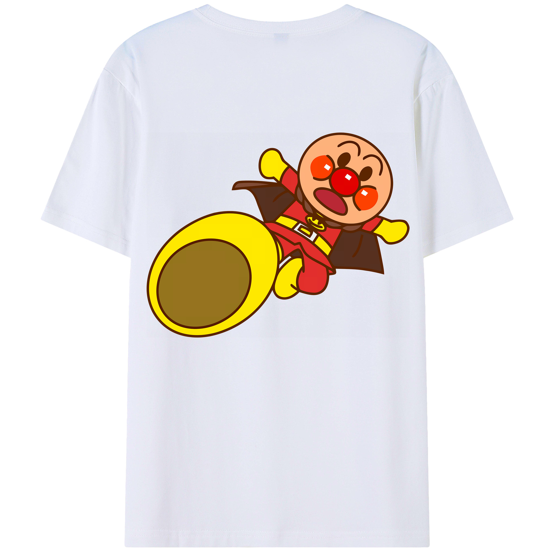 （画像用） アンパンマン Anpanman 綿100％ メンズ半袖Tシャツ（バックプリント） 通気性