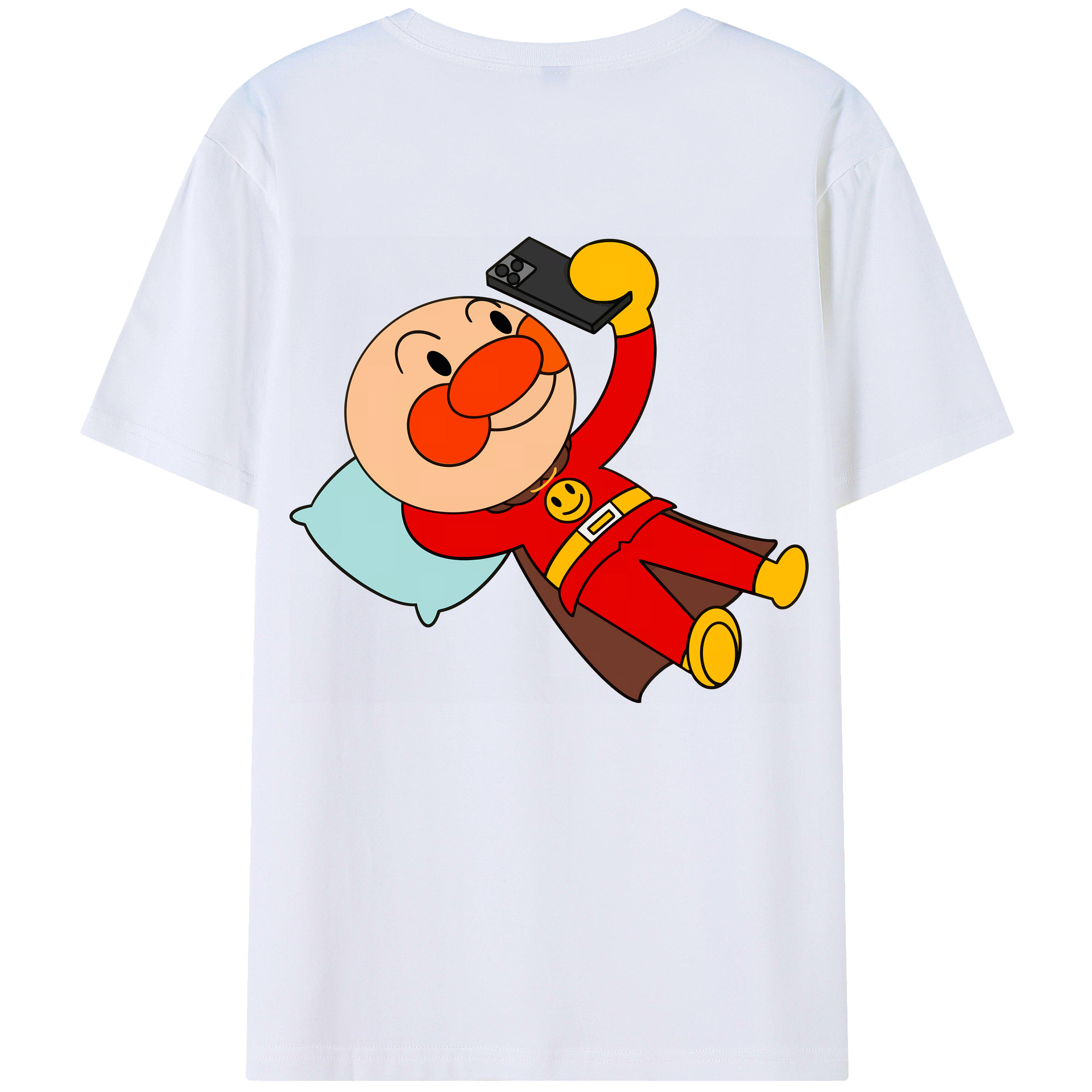 （画像用） アンパンマン Anpanman 綿100％ メンズ半袖Tシャツ（バックプリント） 通気性