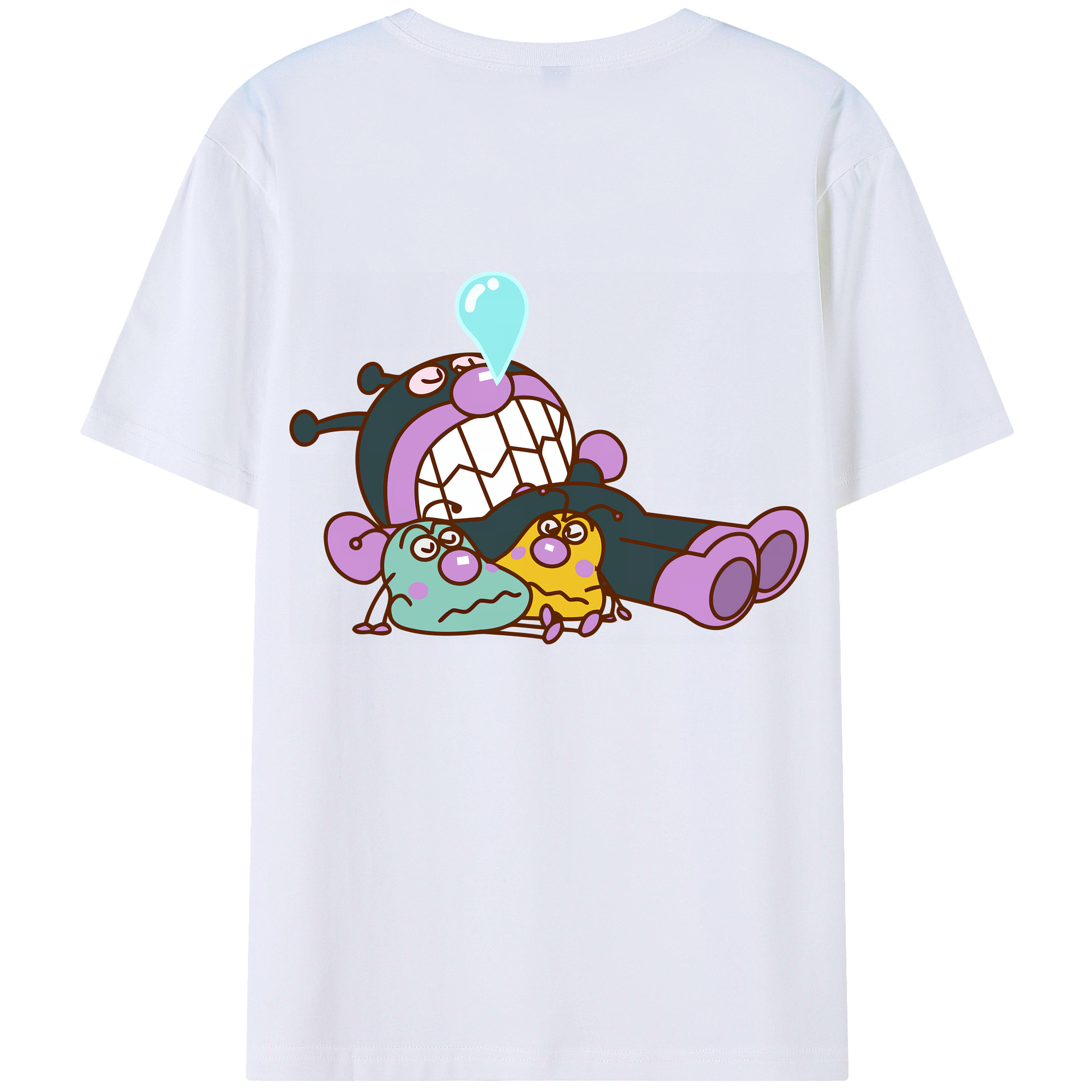 （画像用） アンパンマン Anpanman 綿100％ メンズ半袖Tシャツ（バックプリント） 通気性