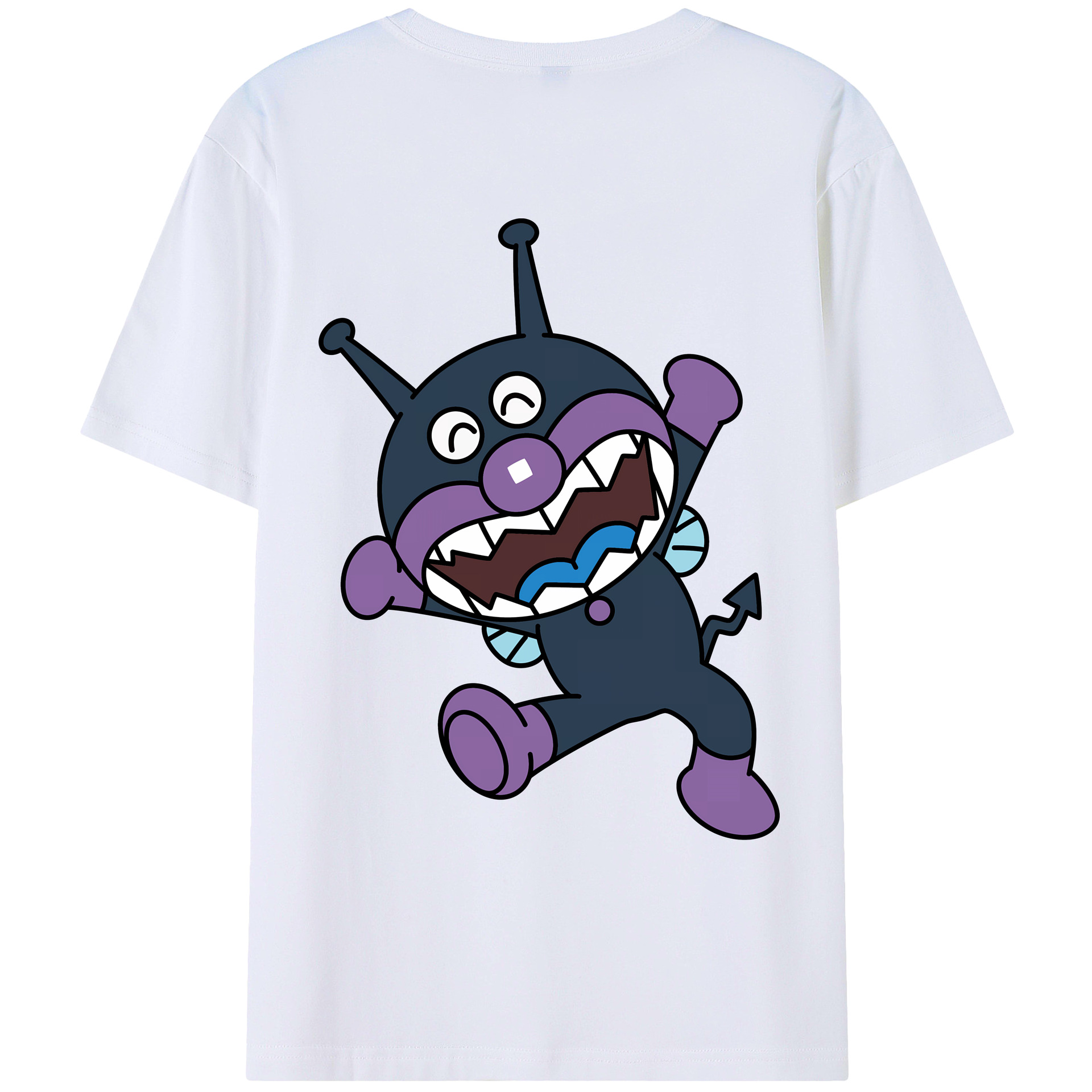 （画像用） アンパンマン Anpanman 綿100％ メンズ半袖Tシャツ（バックプリント） 通気性