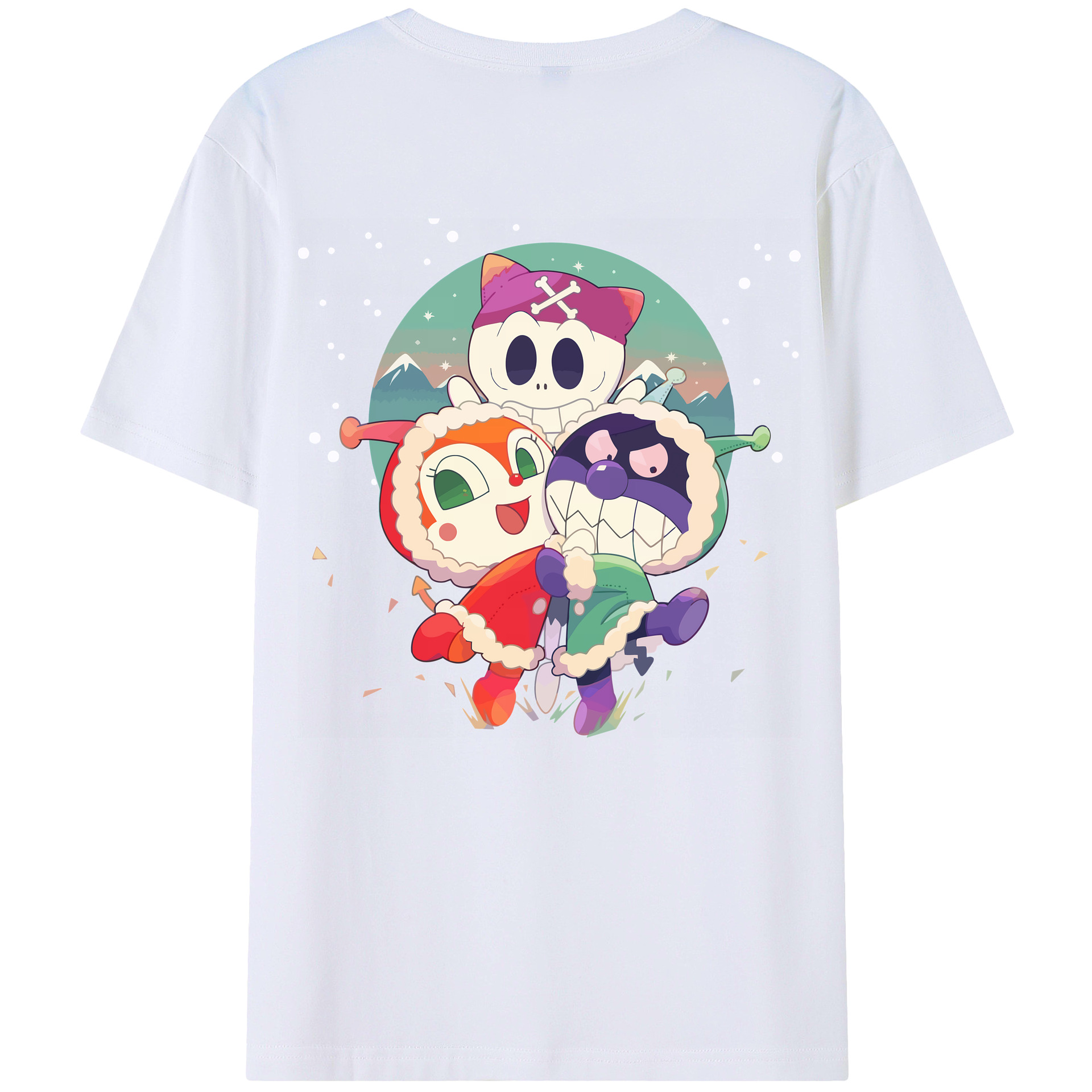 （画像用） アンパンマン Anpanman 綿100％ メンズ半袖Tシャツ（バックプリント） 通気性