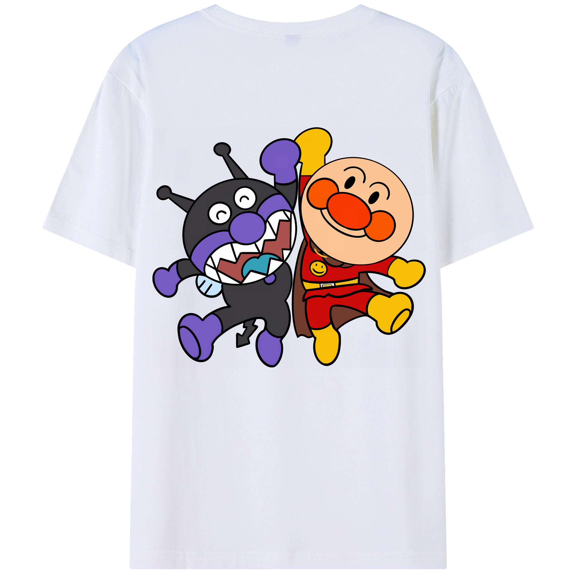 （画像用） アンパンマン Anpanman 綿100％ メンズ半袖Tシャツ（バックプリント） 通気性