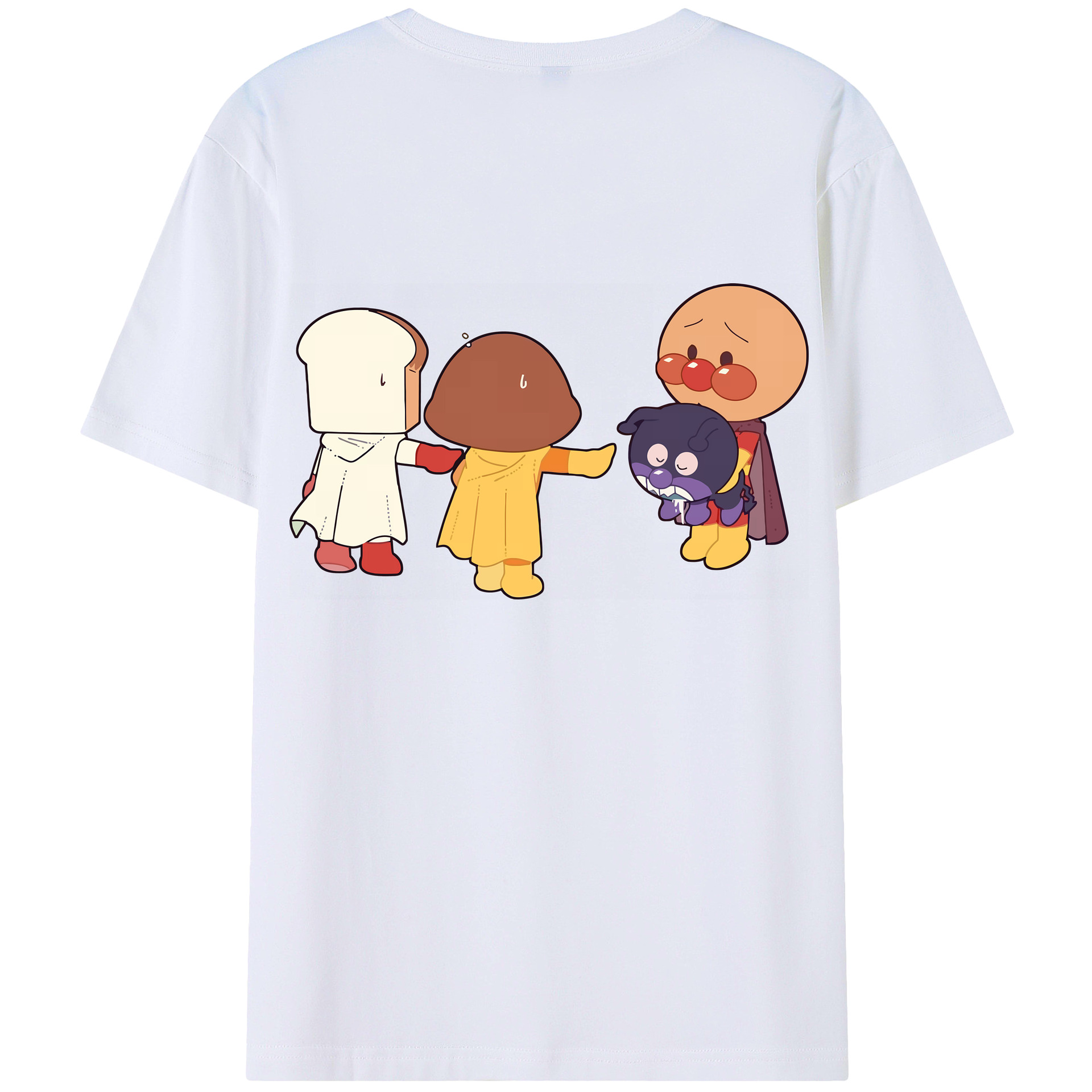 （画像用） アンパンマン Anpanman 綿100％ メンズ半袖Tシャツ（バックプリント） 通気性