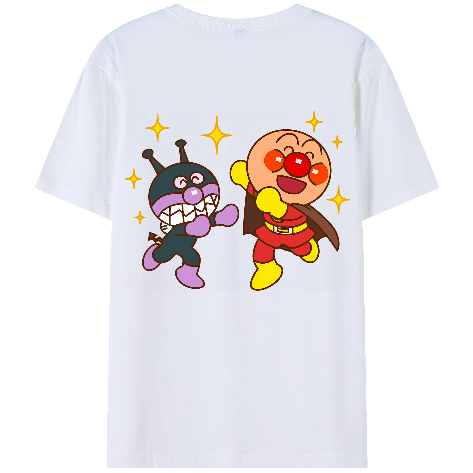 （画像用） アンパンマン Anpanman 綿100％ メンズ半袖Tシャツ（バックプリント） 通気性