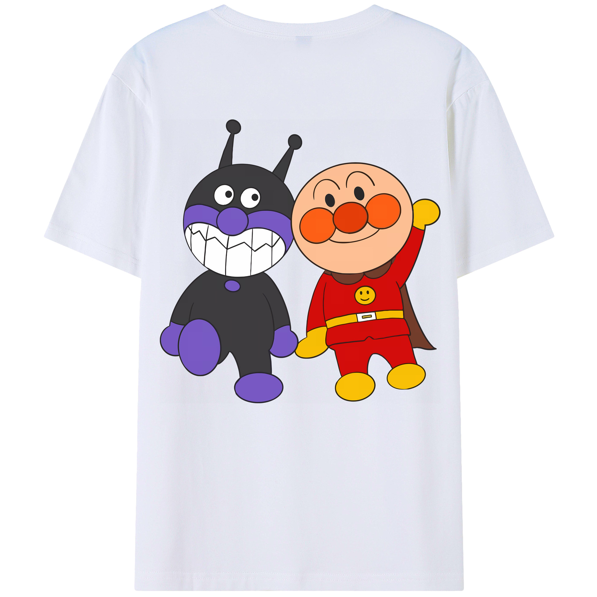 （画像用） アンパンマン Anpanman 綿100％ メンズ半袖Tシャツ（バックプリント） 通気性