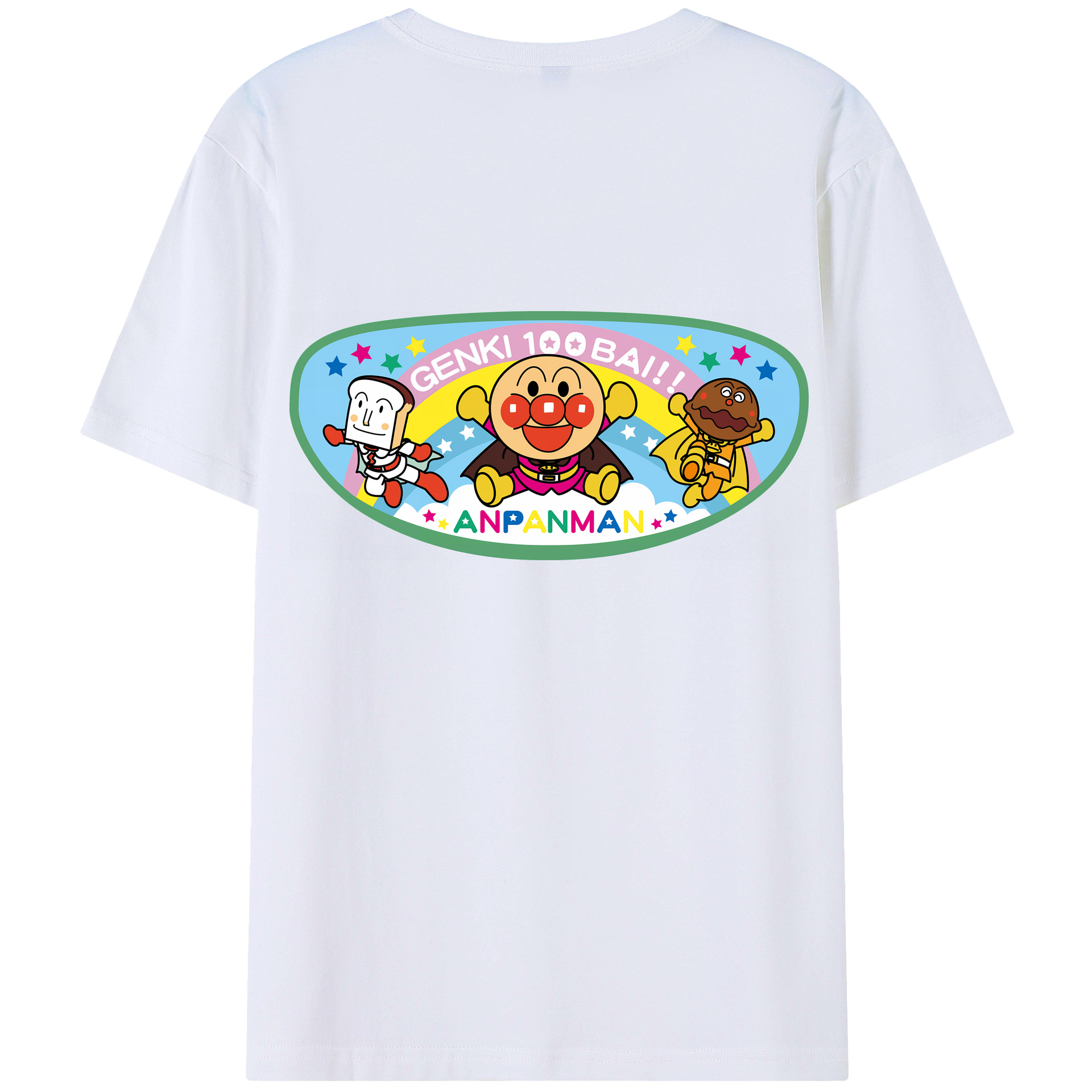 （画像用） アンパンマン Anpanman 綿100％ メンズ半袖Tシャツ（バックプリント） 通気性