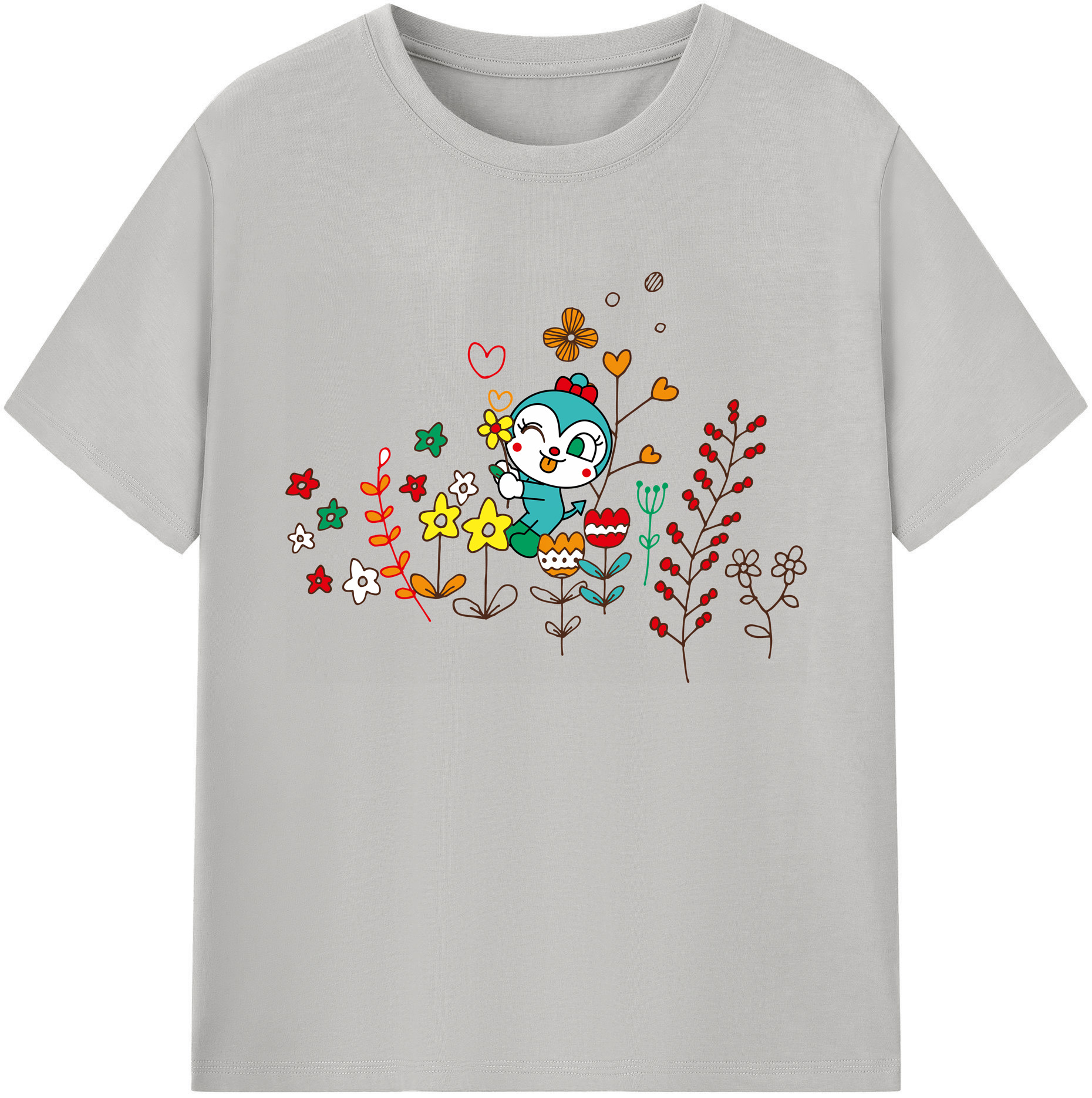 （画像用） アンパンマン Anpanman 綿100％ メンズ半袖Tシャツ｜肌触りやわらか＆通気性