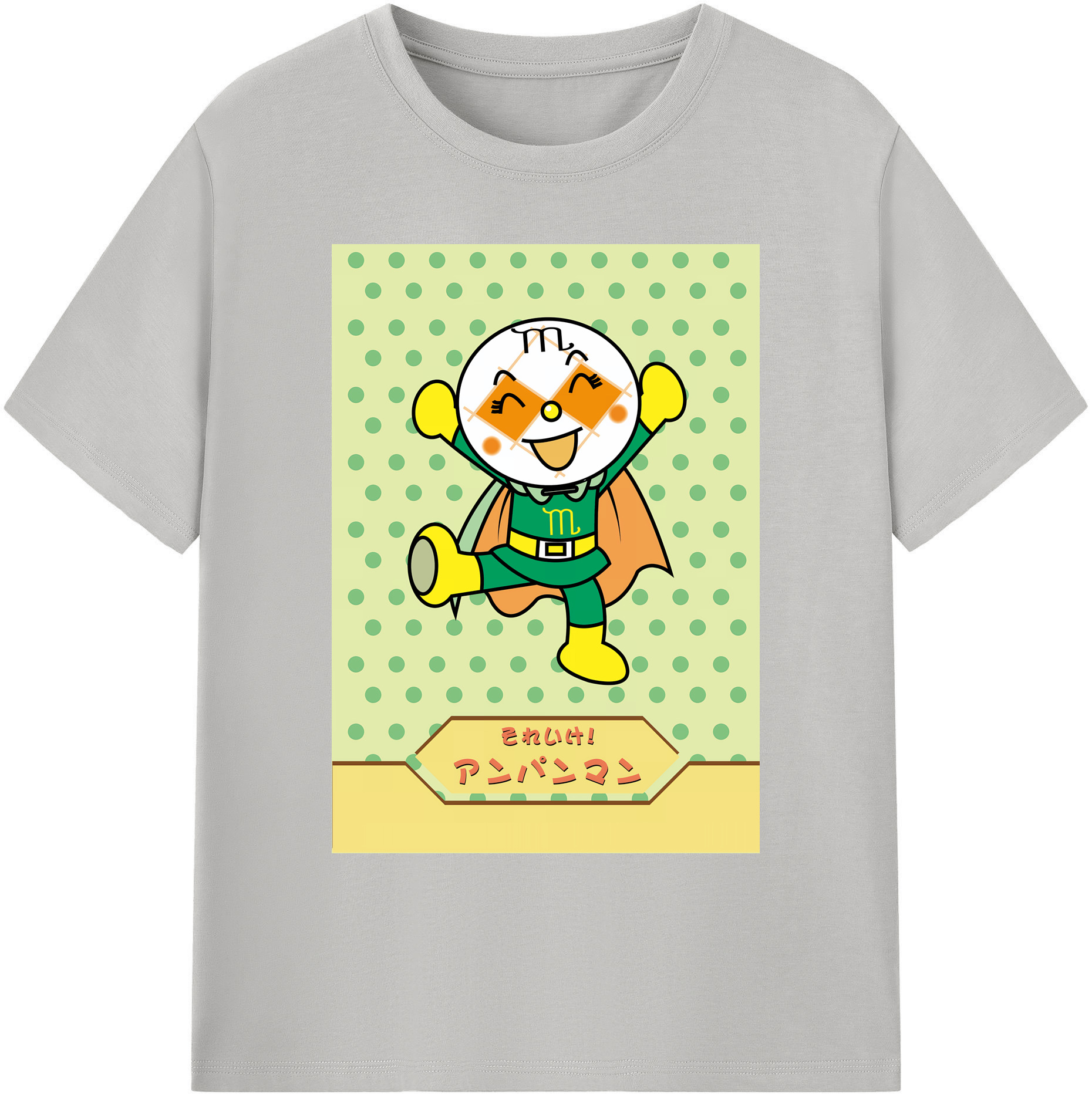 （画像用） アンパンマン Anpanman 綿100％ メンズ半袖Tシャツ｜肌触りやわらか＆通気性
