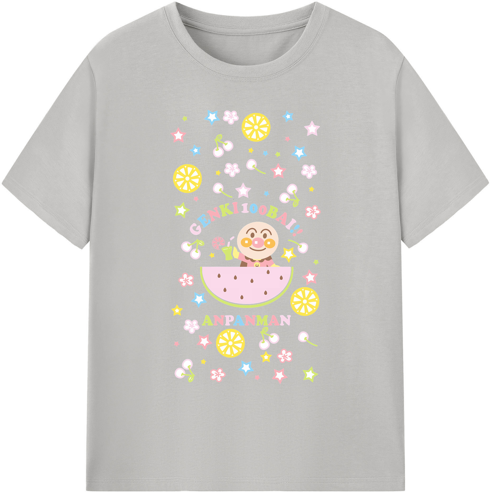 （画像用） アンパンマン Anpanman 綿100％ メンズ半袖Tシャツ｜肌触りやわらか＆通気性