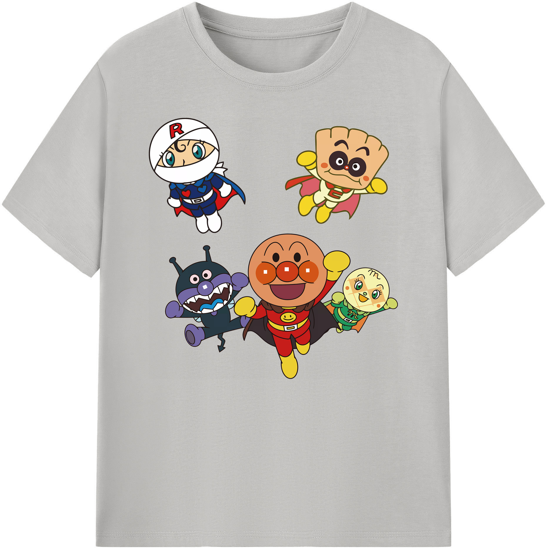 （画像用） アンパンマン Anpanman 綿100％ メンズ半袖Tシャツ｜肌触りやわらか＆通気性