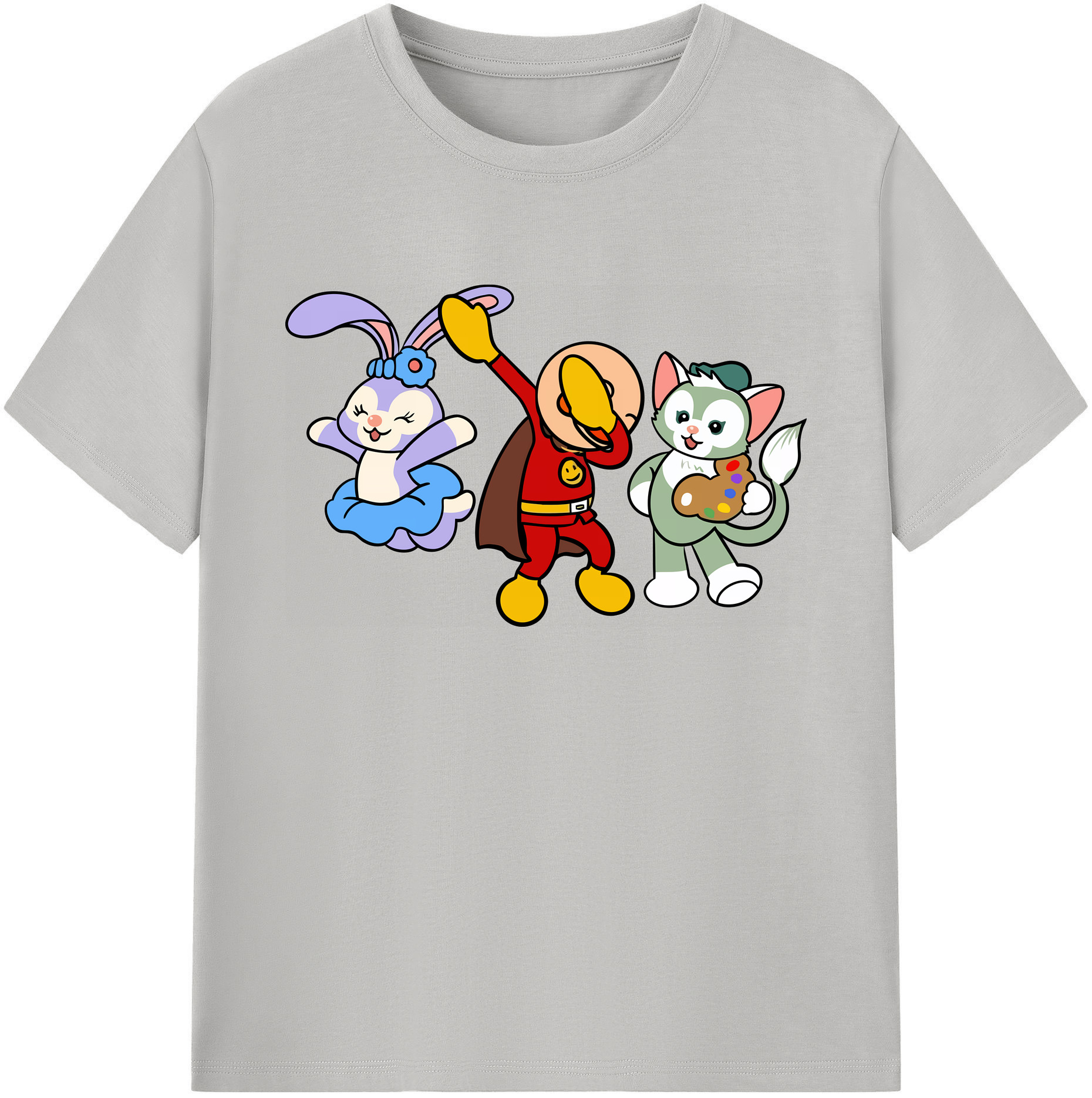 （画像用） アンパンマン Anpanman 綿100％ メンズ半袖Tシャツ｜肌触りやわらか＆通気性