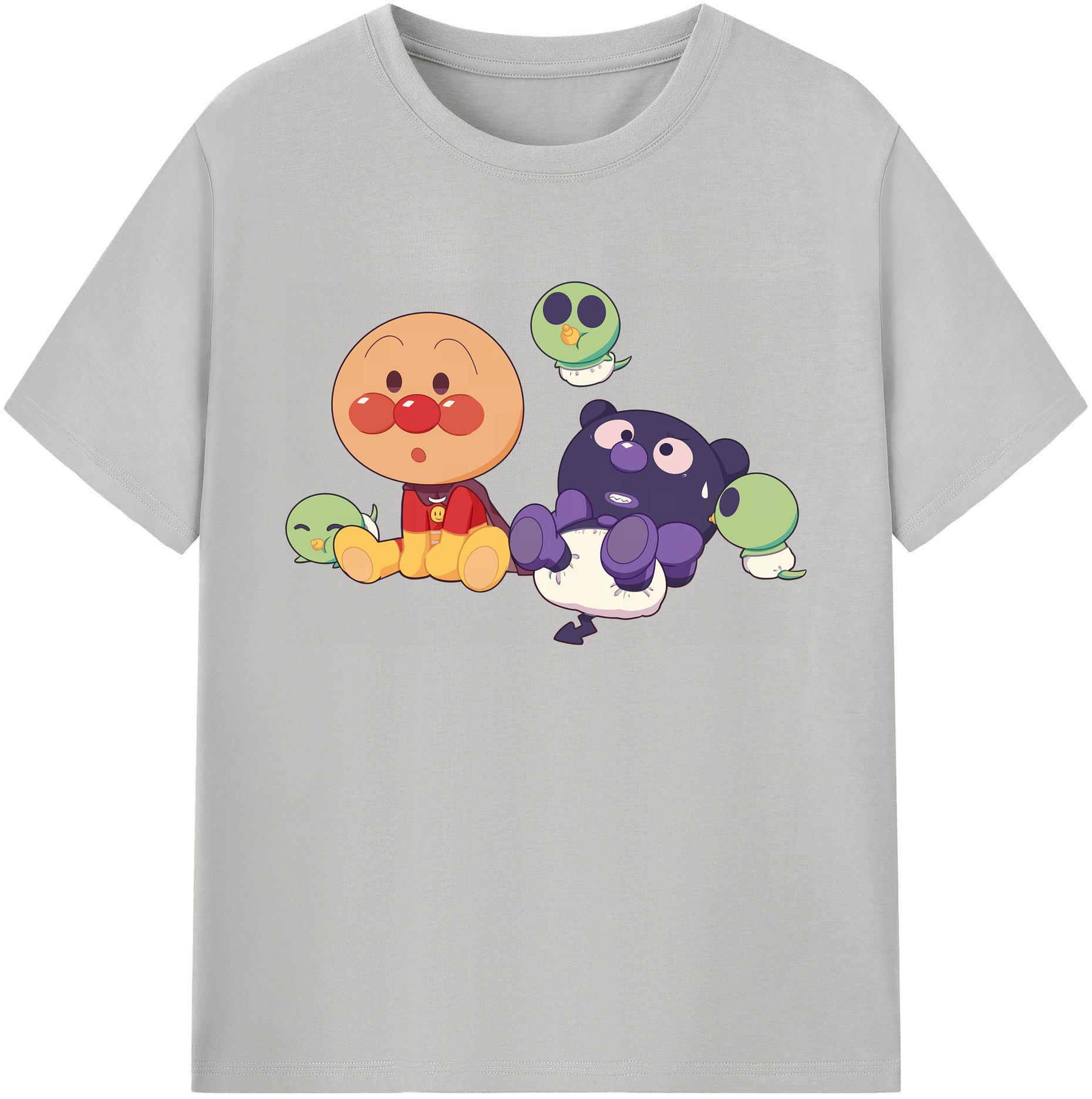 （画像用） アンパンマン Anpanman 綿100％ メンズ半袖Tシャツ｜肌触りやわらか＆通気性