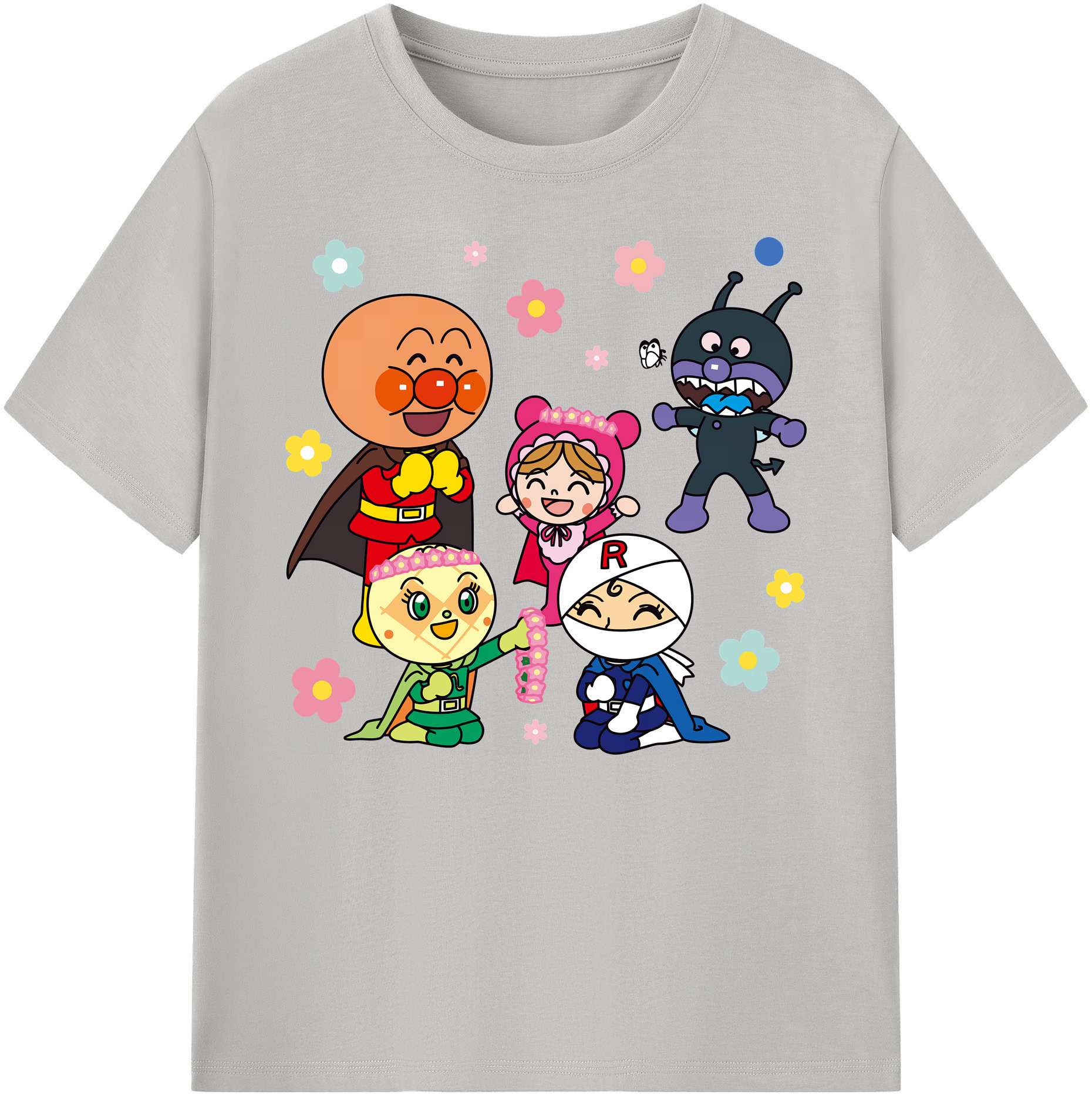 （画像用） アンパンマン Anpanman 綿100％ メンズ半袖Tシャツ｜肌触りやわらか＆通気性