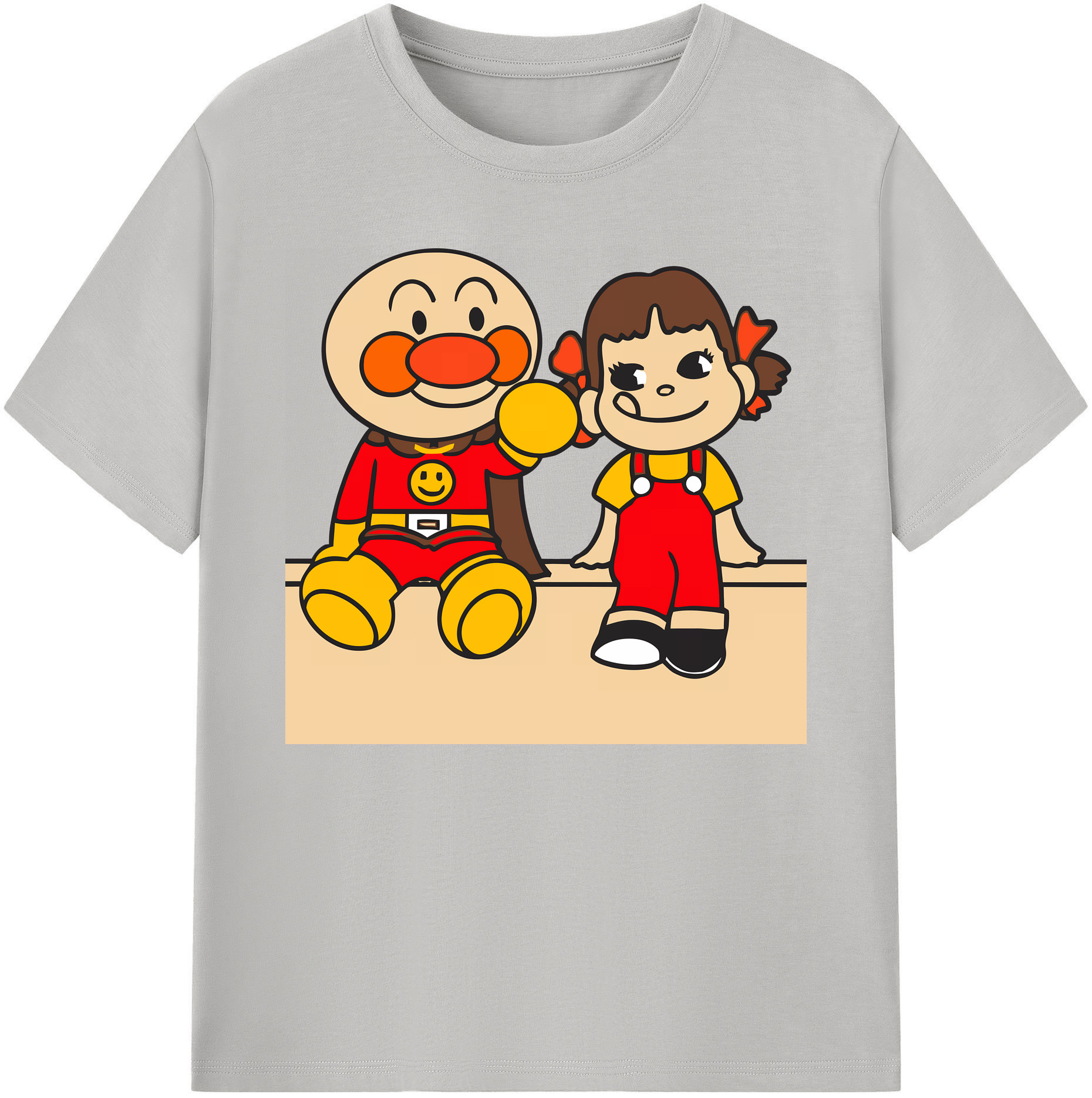 （画像用） アンパンマン Anpanman 綿100％ メンズ半袖Tシャツ｜肌触りやわらか＆通気性