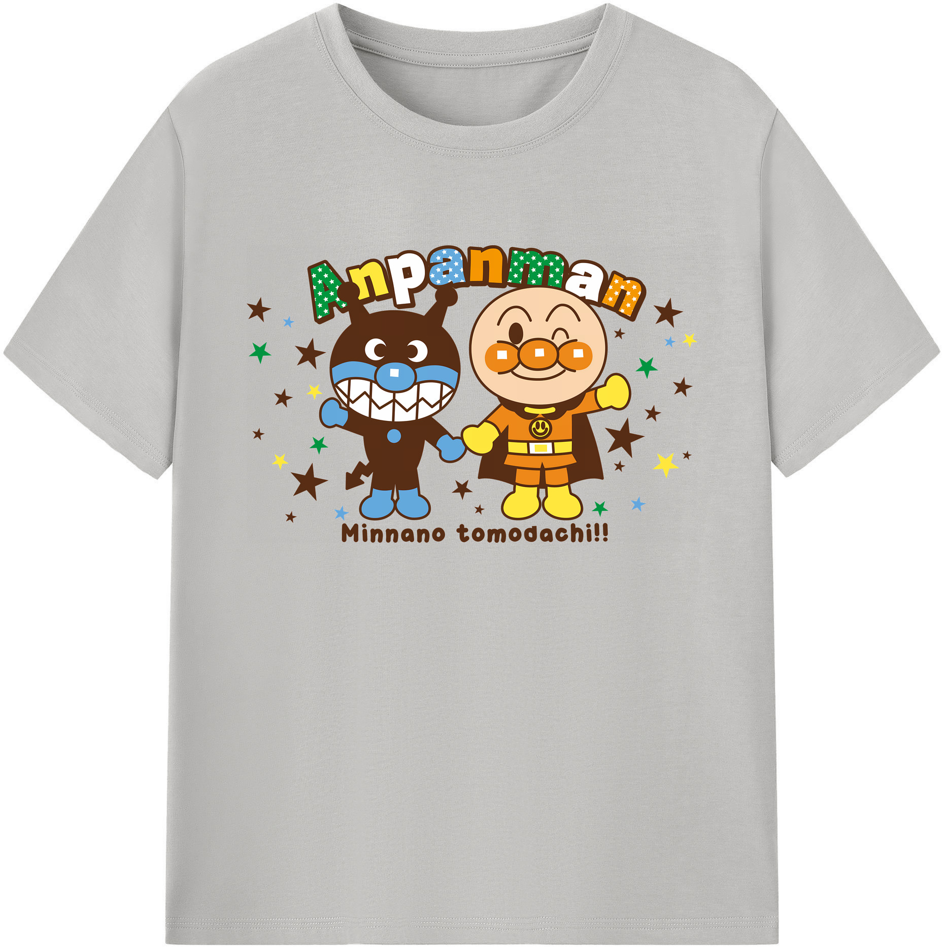 （画像用） アンパンマン Anpanman 綿100％ メンズ半袖Tシャツ｜肌触りやわらか＆通気性