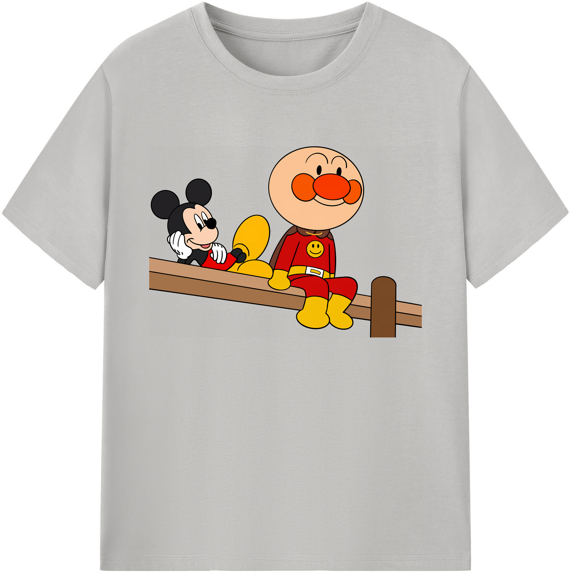 （画像用） アンパンマン Anpanman 綿100％ メンズ半袖Tシャツ｜肌触りやわらか＆通気性