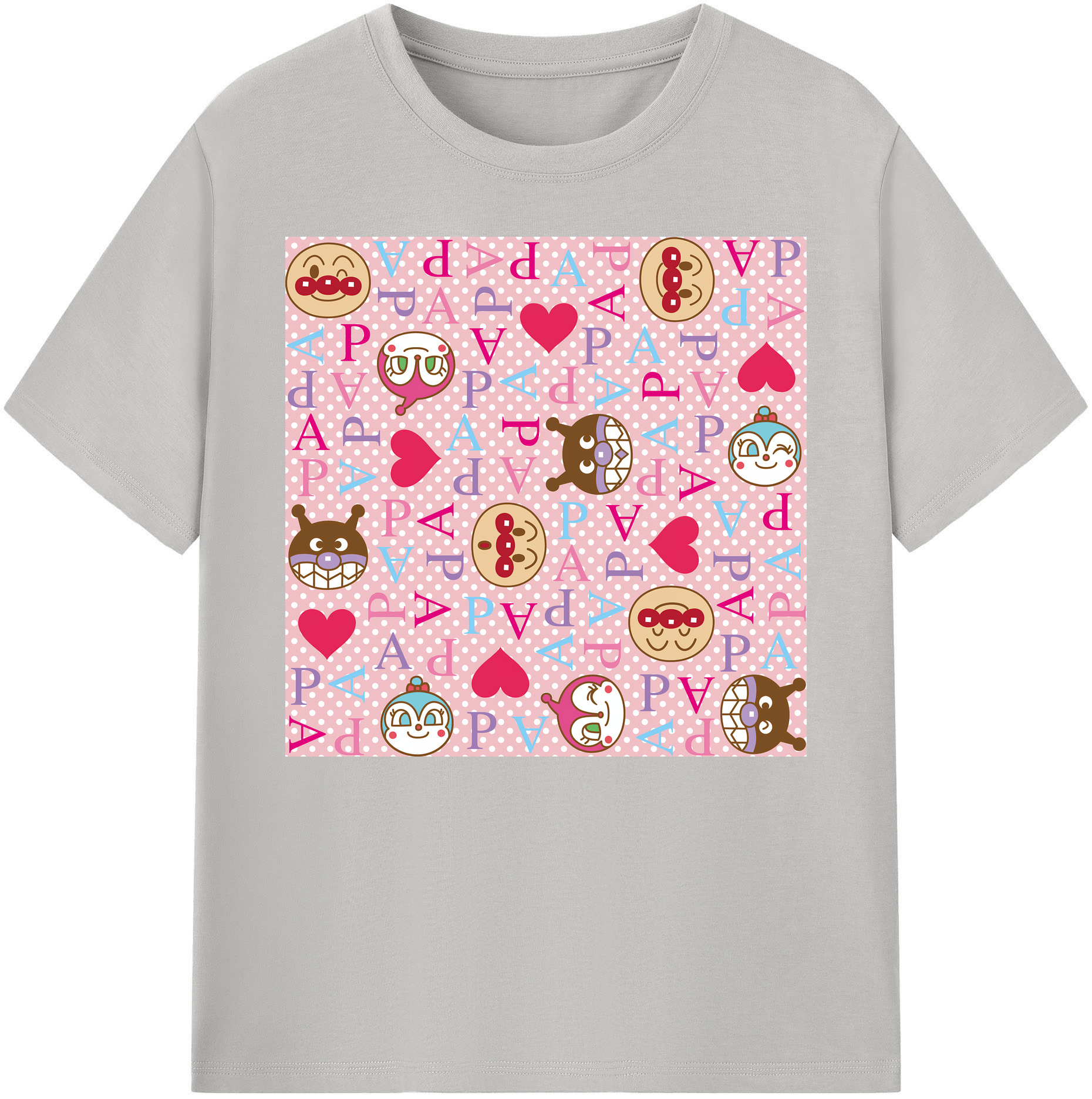 （画像用） アンパンマン Anpanman 綿100％ メンズ半袖Tシャツ｜肌触りやわらか＆通気性