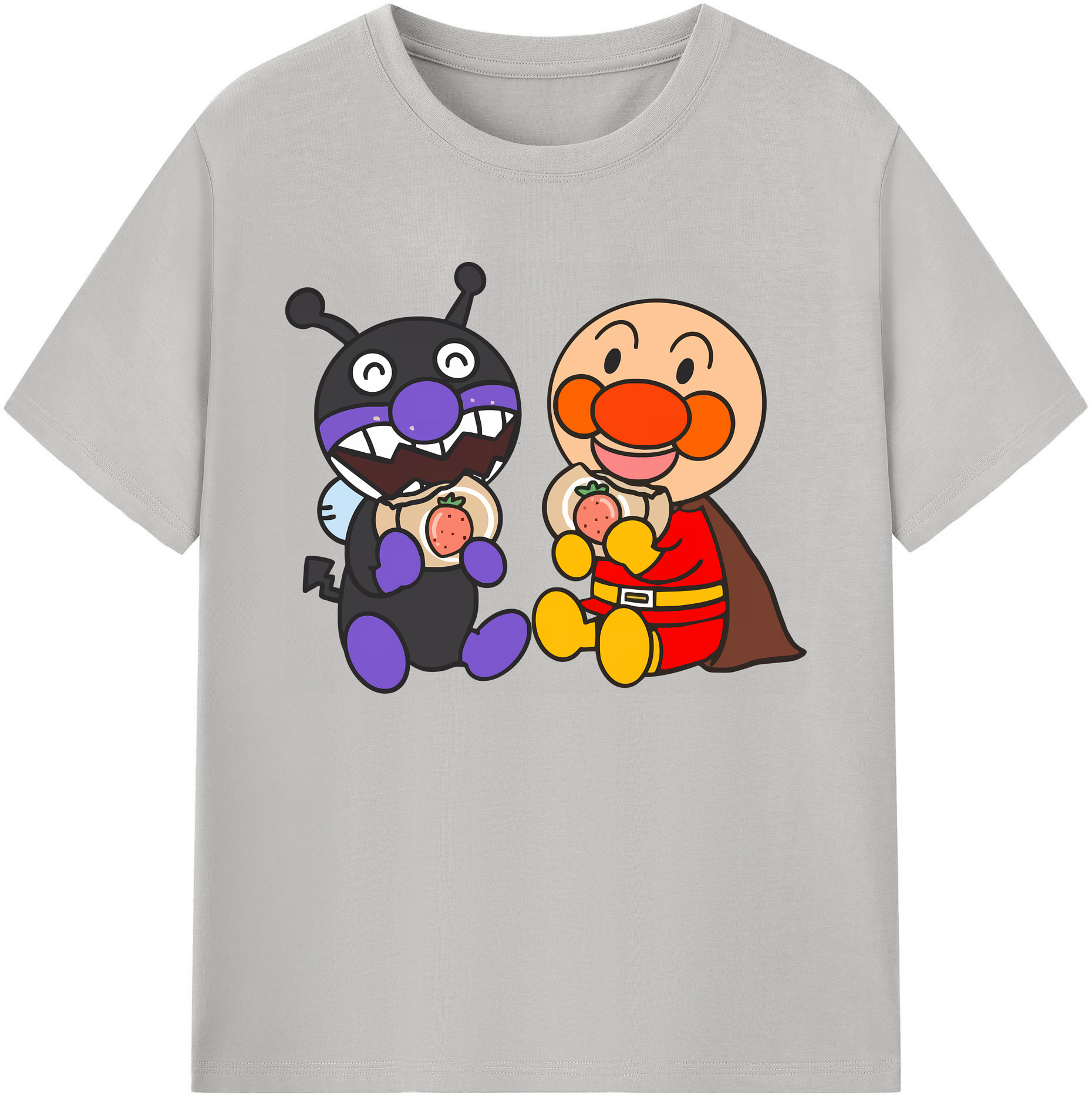 （画像用） アンパンマン Anpanman 綿100％ メンズ半袖Tシャツ｜肌触りやわらか＆通気性