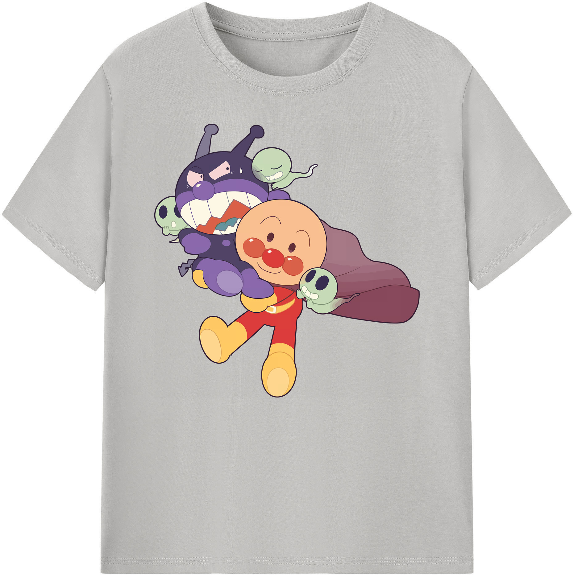 （画像用） アンパンマン Anpanman 綿100％ メンズ半袖Tシャツ｜肌触りやわらか＆通気性