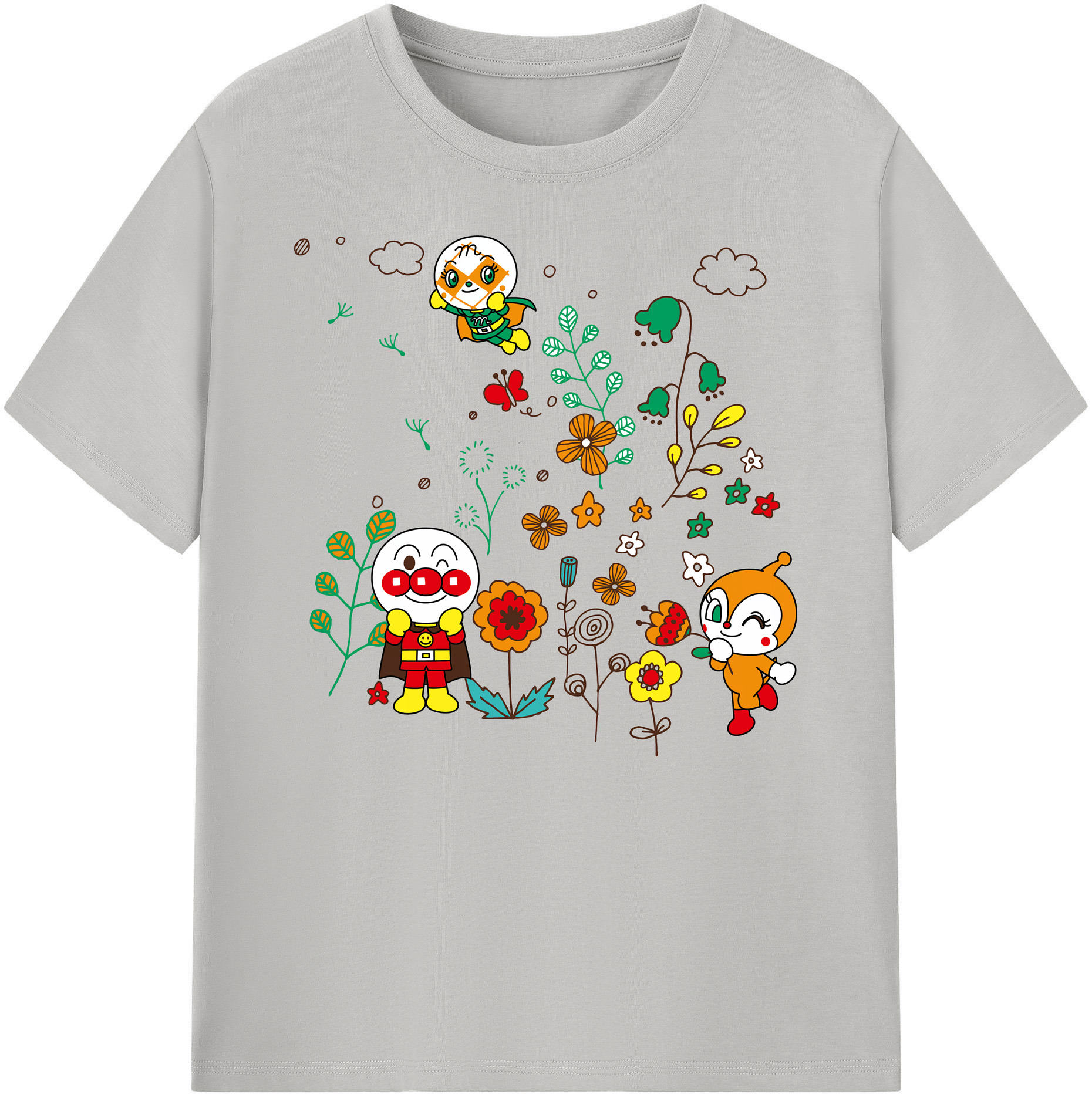（画像用） アンパンマン Anpanman 綿100％ メンズ半袖Tシャツ｜肌触りやわらか＆通気性