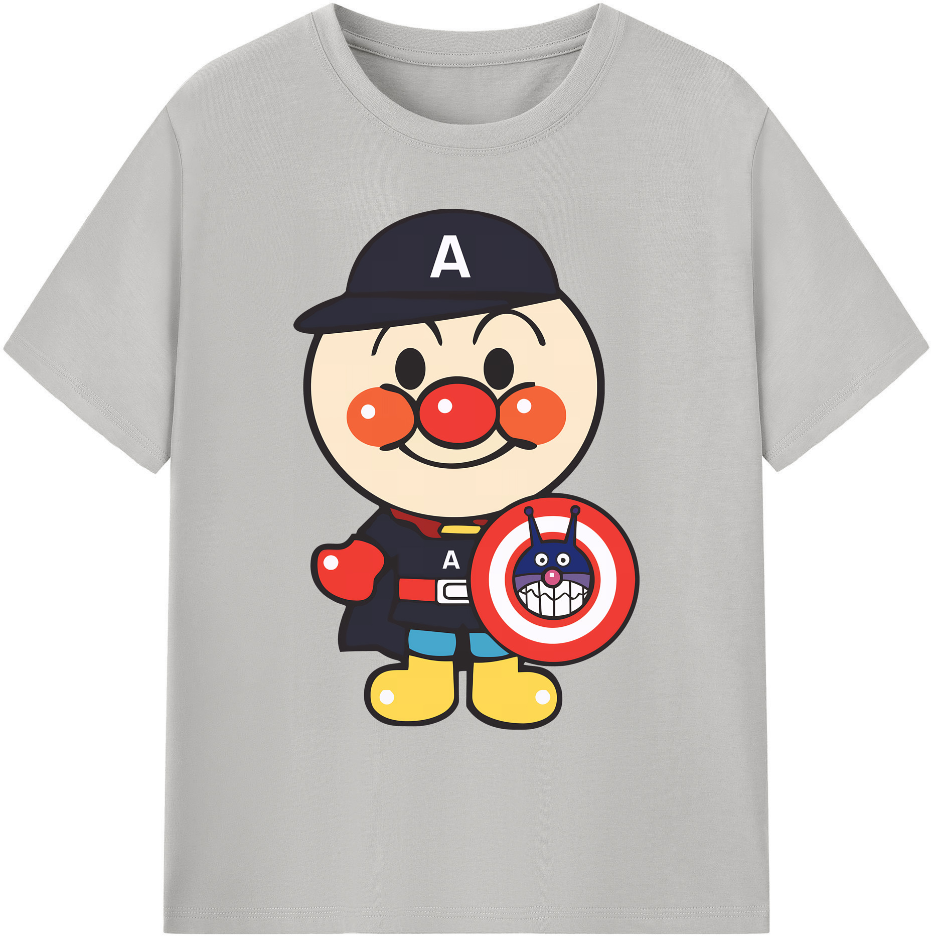 （画像用） アンパンマン Anpanman 綿100％ メンズ半袖Tシャツ｜肌触りやわらか＆通気性