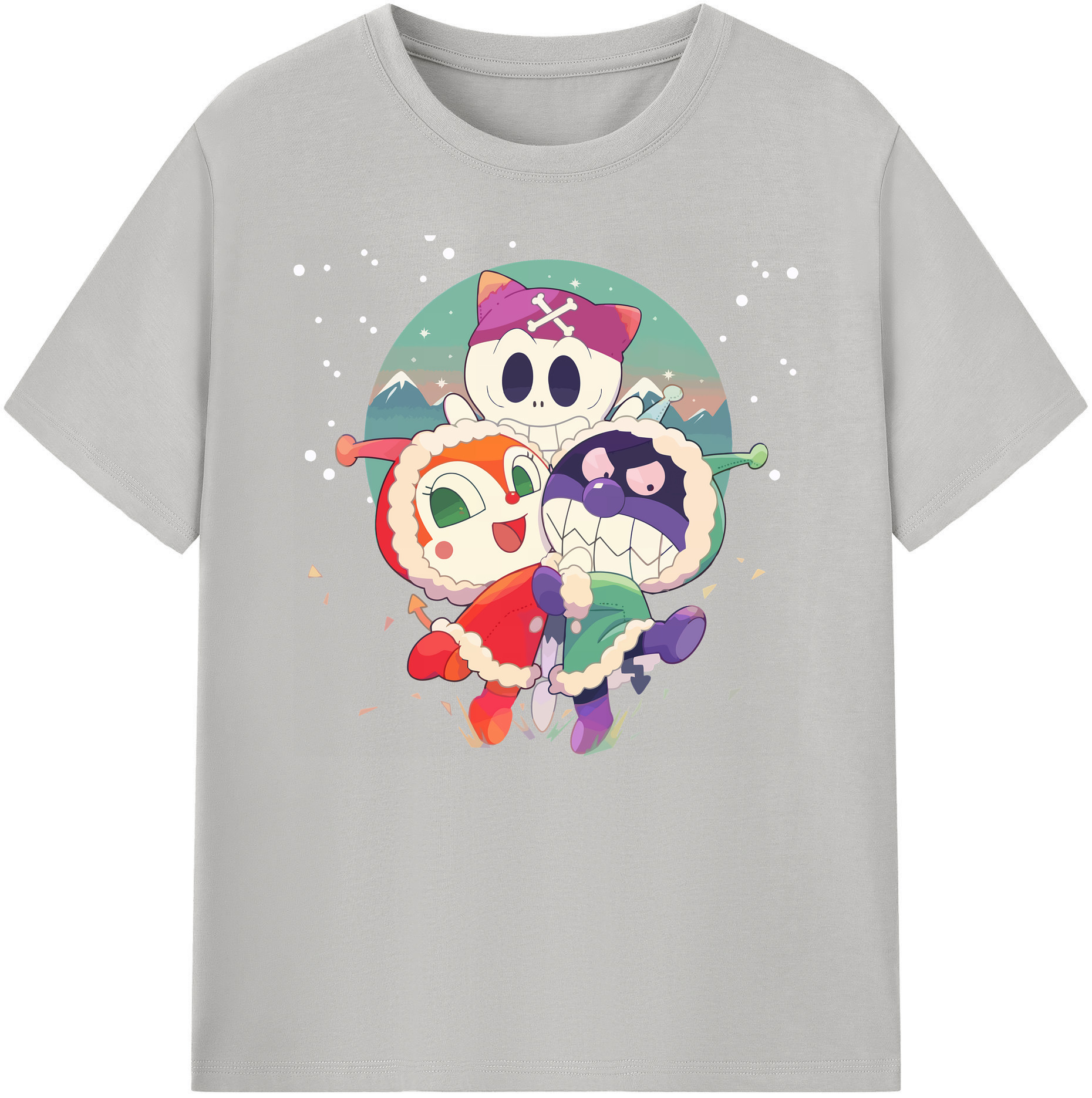 （画像用） アンパンマン Anpanman 綿100％ メンズ半袖Tシャツ｜肌触りやわらか＆通気性