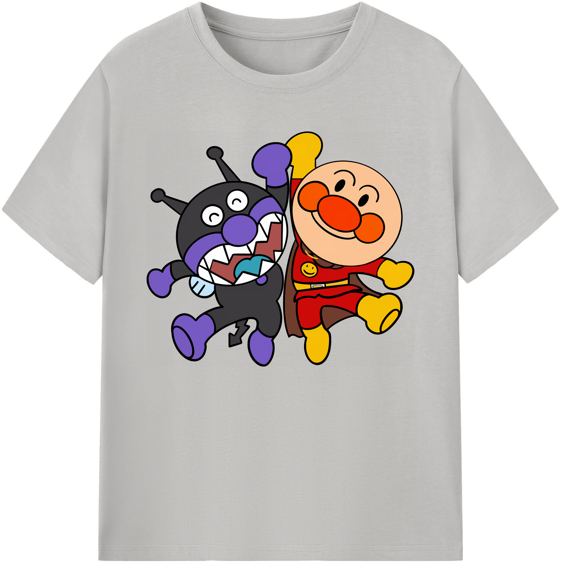 （画像用） アンパンマン Anpanman 綿100％ メンズ半袖Tシャツ｜肌触りやわらか＆通気性