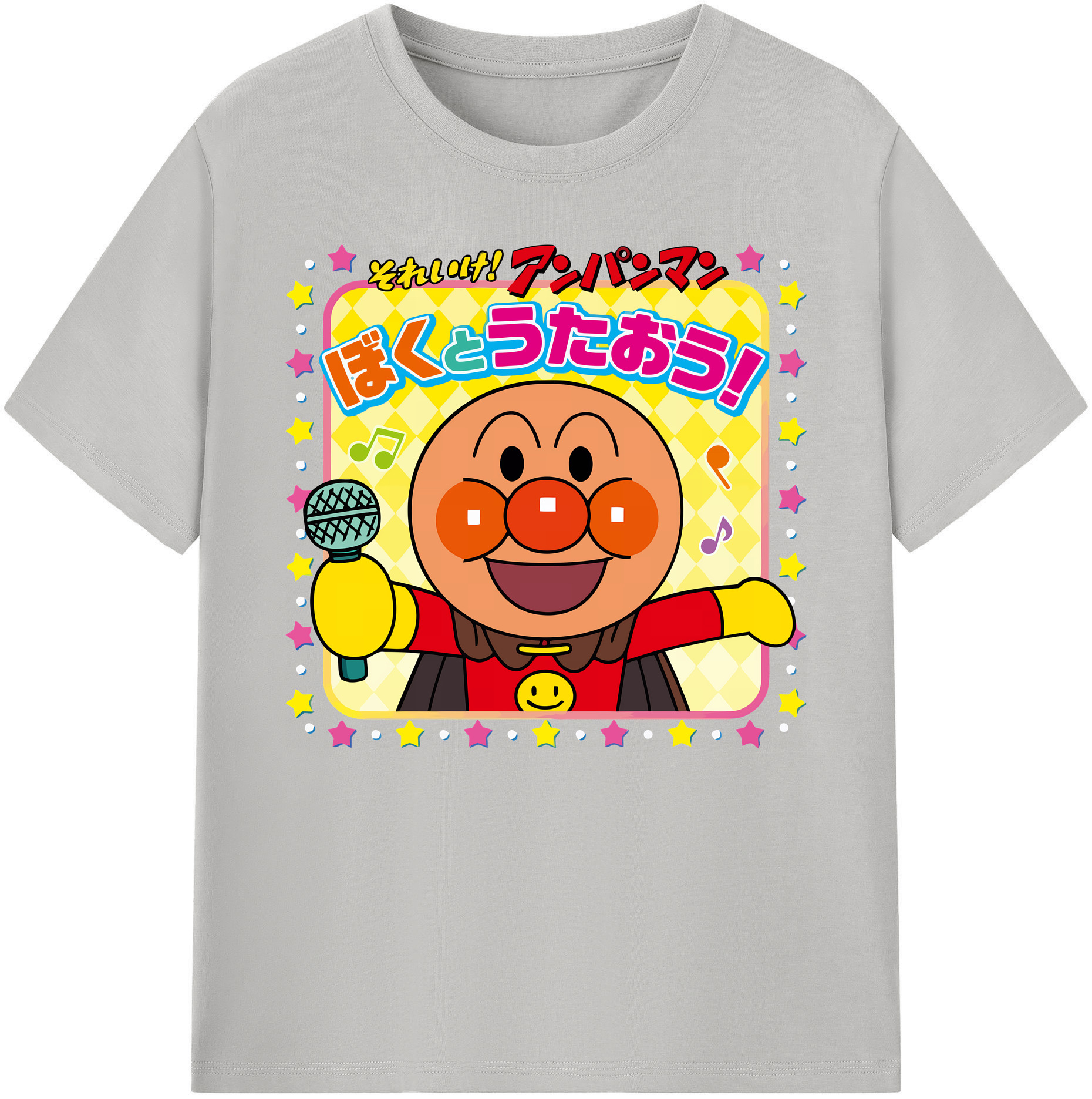 （画像用） アンパンマン Anpanman 綿100％ メンズ半袖Tシャツ｜肌触りやわらか＆通気性