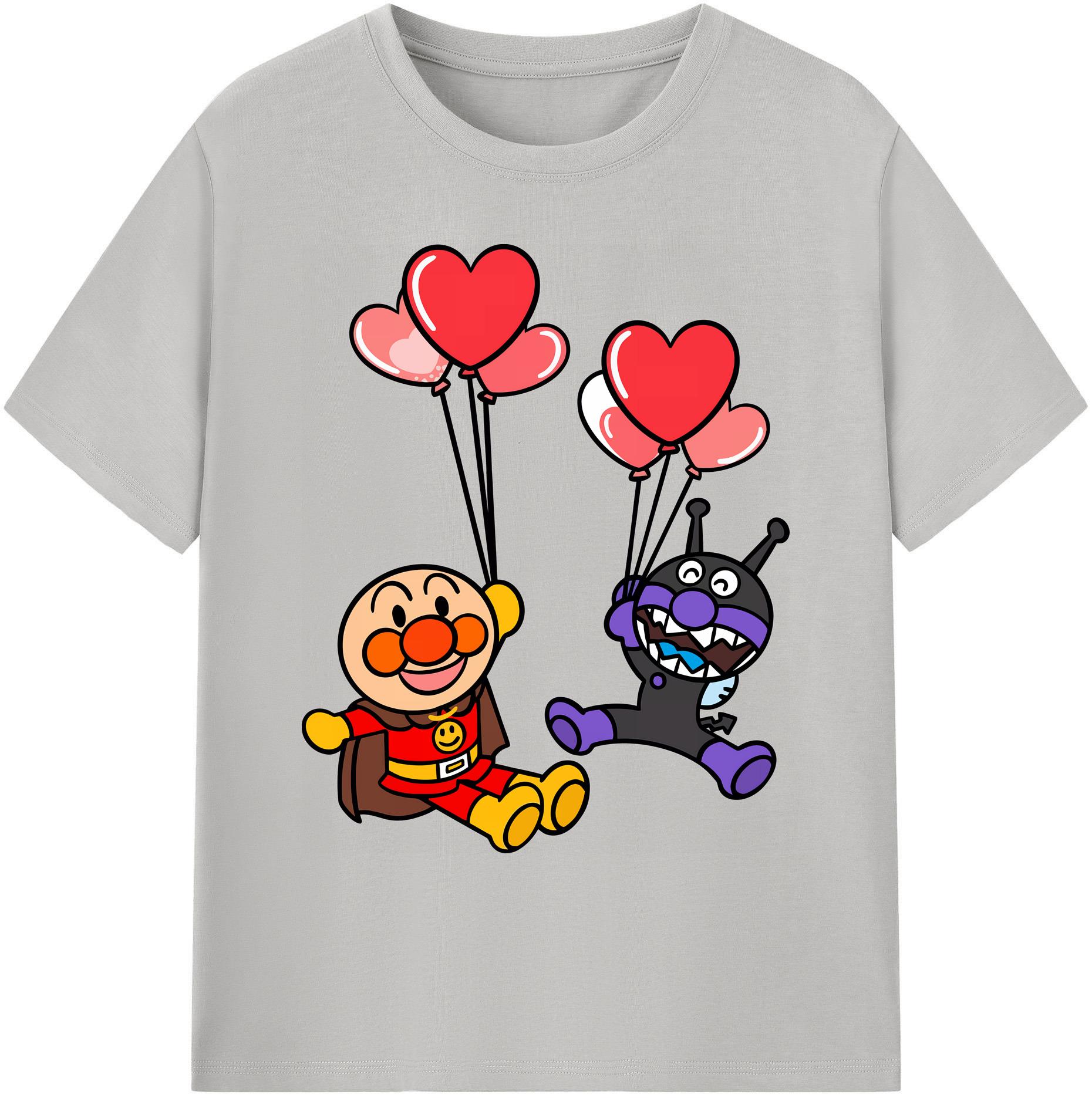 （画像用） アンパンマン Anpanman 綿100％ メンズ半袖Tシャツ｜肌触りやわらか＆通気性