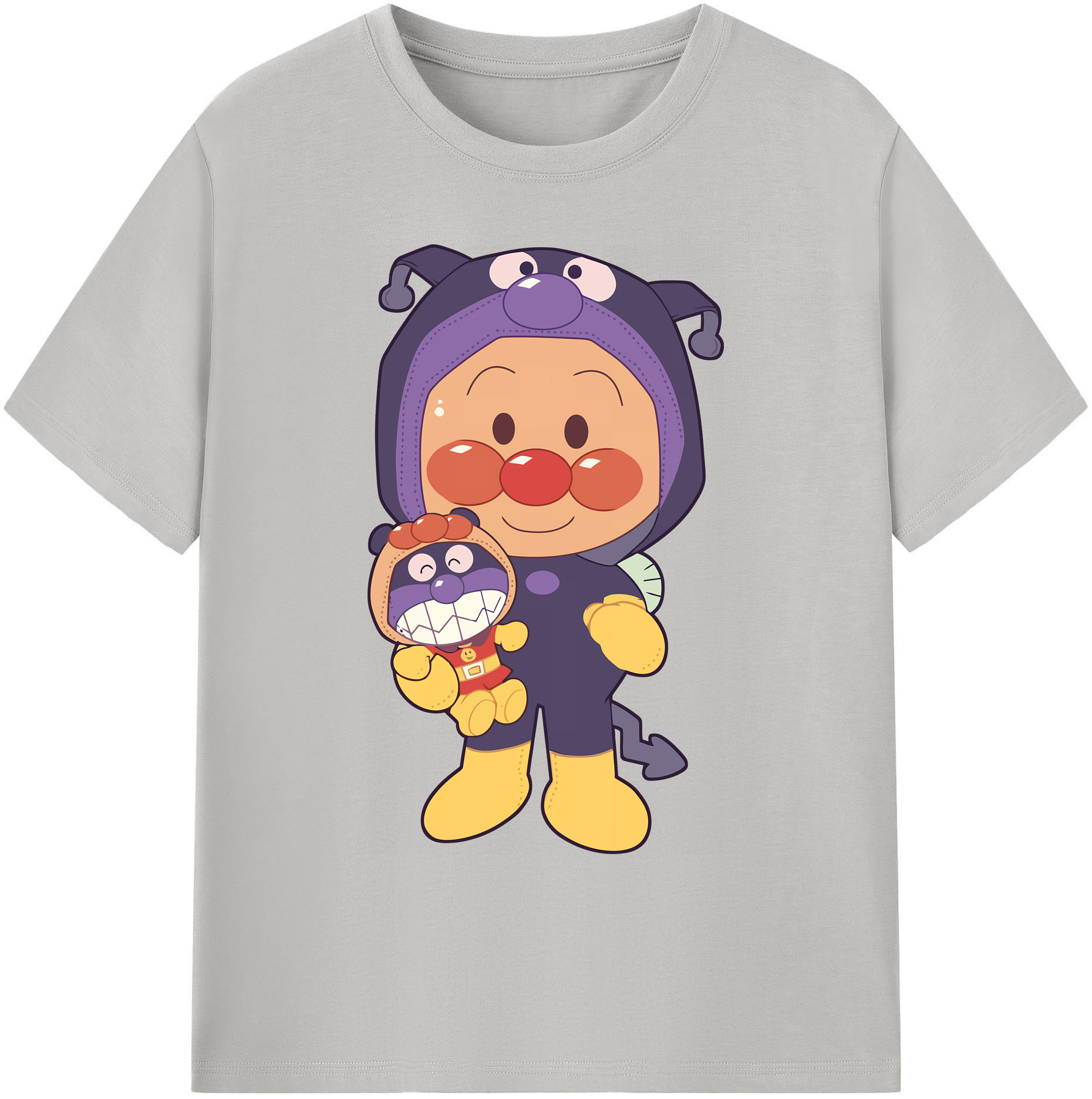（画像用） アンパンマン Anpanman 綿100％ メンズ半袖Tシャツ｜肌触りやわらか＆通気性