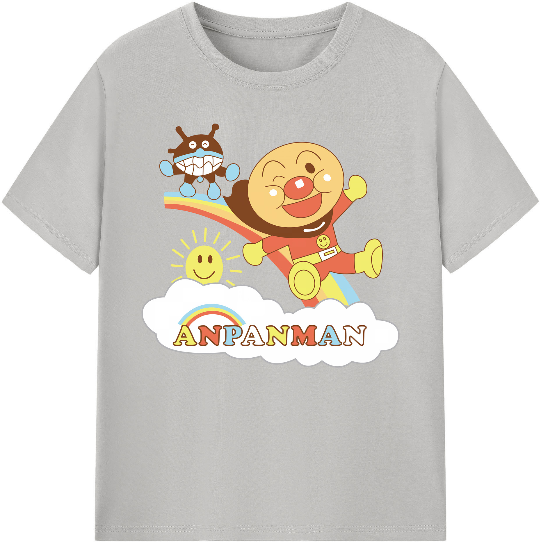 （画像用） アンパンマン Anpanman 綿100％ メンズ半袖Tシャツ｜肌触りやわらか＆通気性