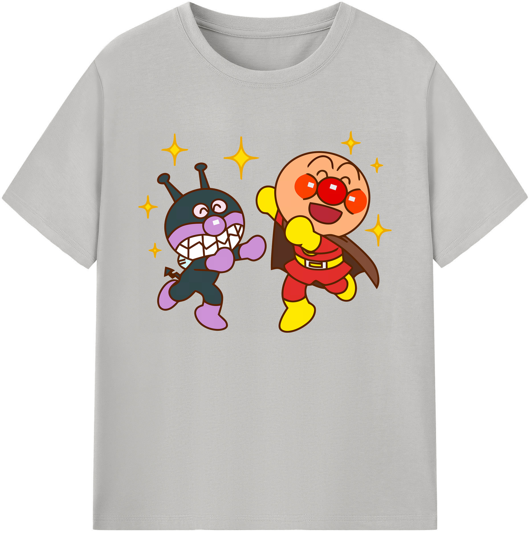 （画像用） アンパンマン Anpanman 綿100％ メンズ半袖Tシャツ｜肌触りやわらか＆通気性