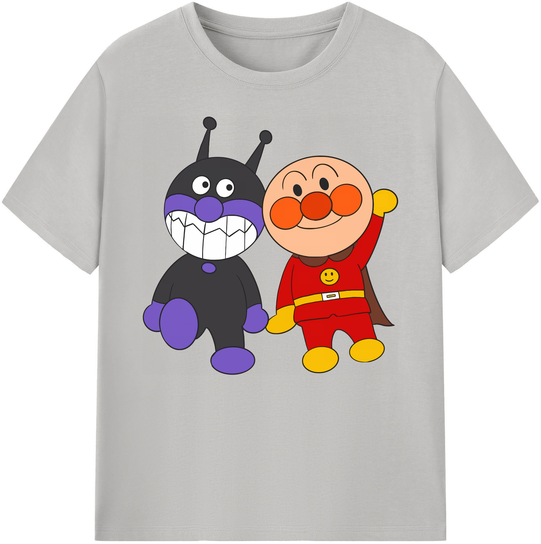 （画像用） アンパンマン Anpanman 綿100％ メンズ半袖Tシャツ｜肌触りやわらか＆通気性