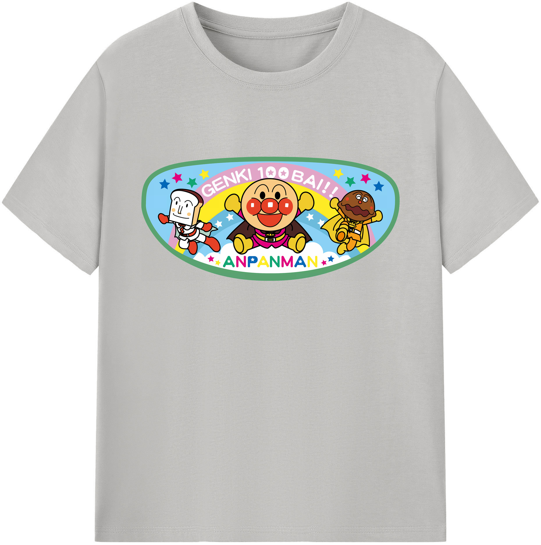 （画像用） アンパンマン Anpanman 綿100％ メンズ半袖Tシャツ｜肌触りやわらか＆通気性