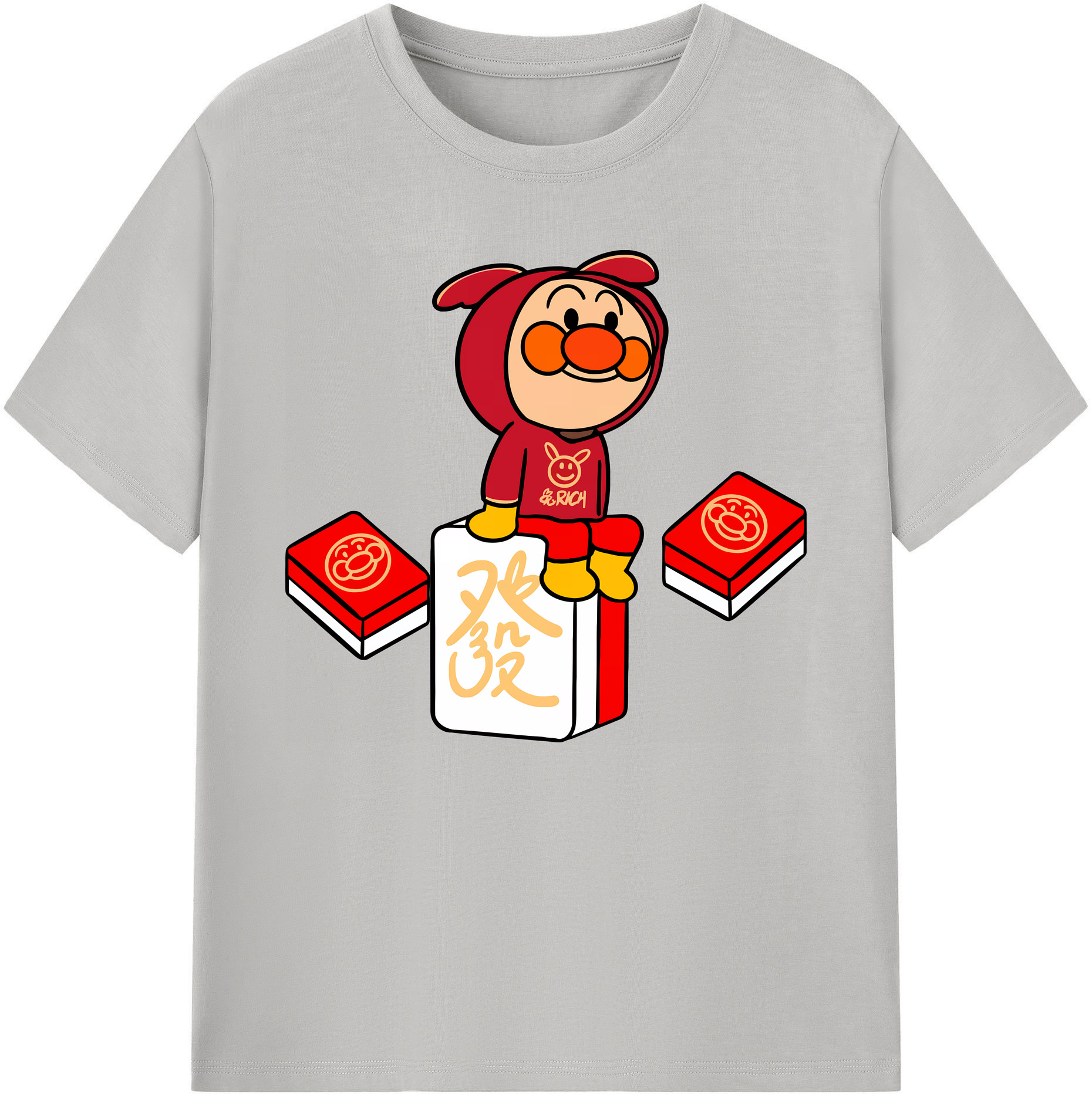 （画像用） アンパンマン Anpanman 綿100％ メンズ半袖Tシャツ｜肌触りやわらか＆通気性