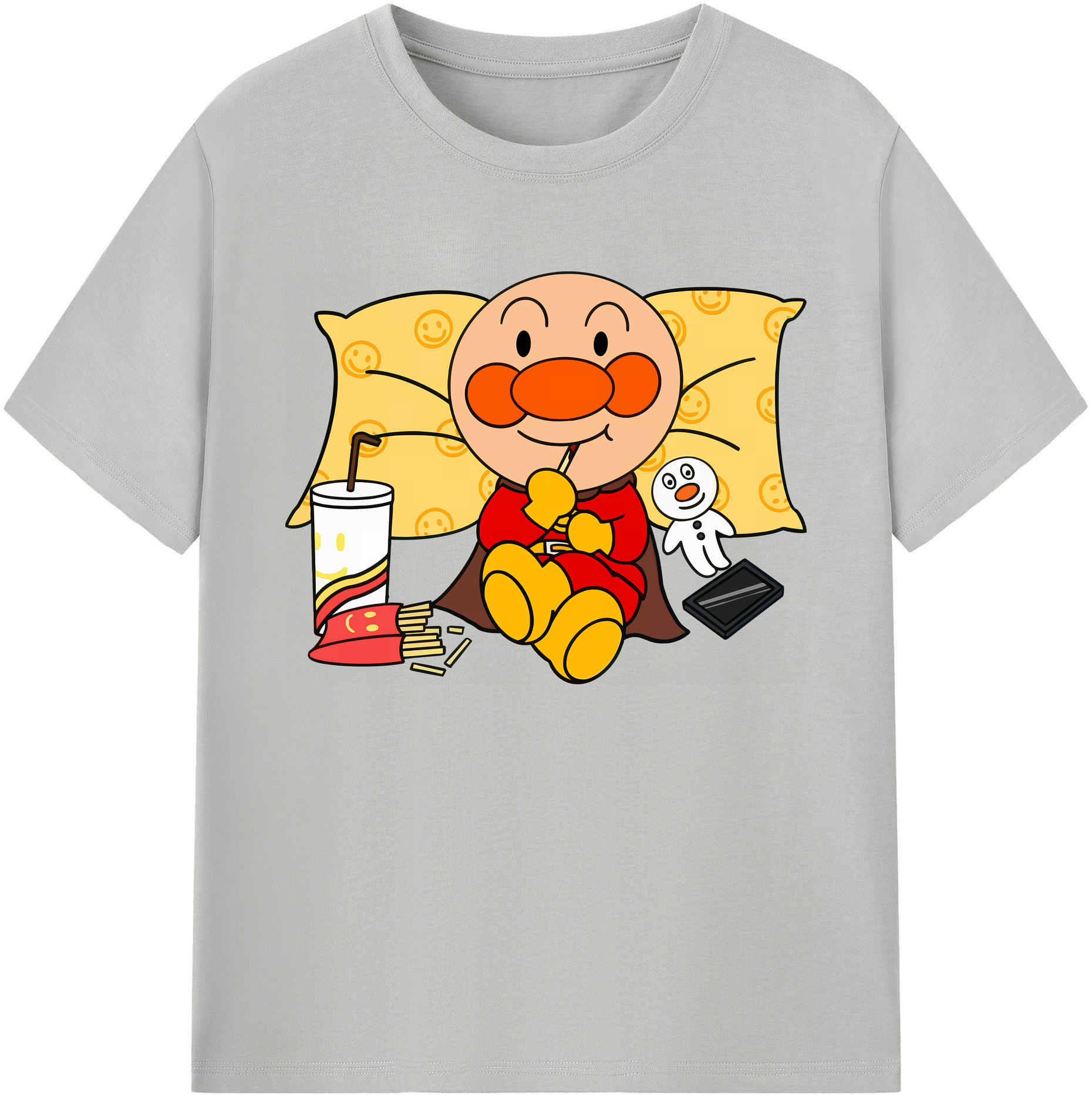 （画像用） アンパンマン Anpanman 綿100％ メンズ半袖Tシャツ｜肌触りやわらか＆通気性