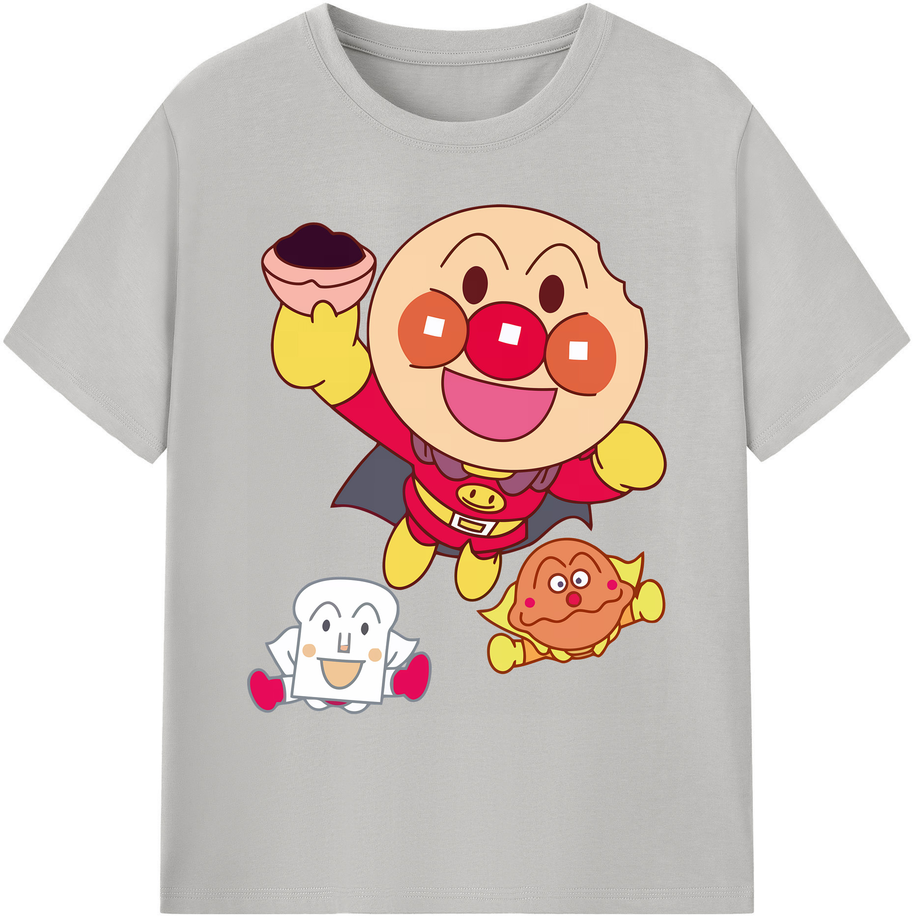 （画像用） アンパンマン Anpanman 綿100％ メンズ半袖Tシャツ｜肌触りやわらか＆通気性