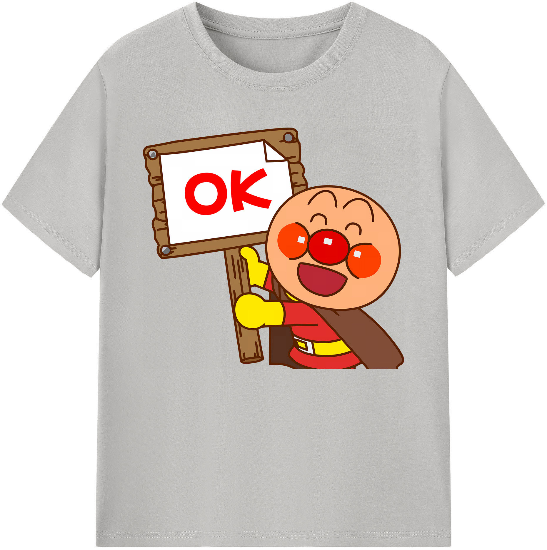 （画像用） アンパンマン Anpanman 綿100％ メンズ半袖Tシャツ｜肌触りやわらか＆通気性
