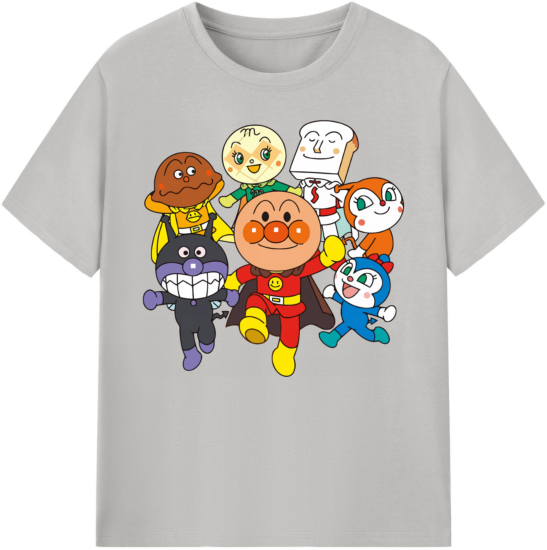 （画像用） アンパンマン Anpanman 綿100％ メンズ半袖Tシャツ｜肌触りやわらか＆通気性