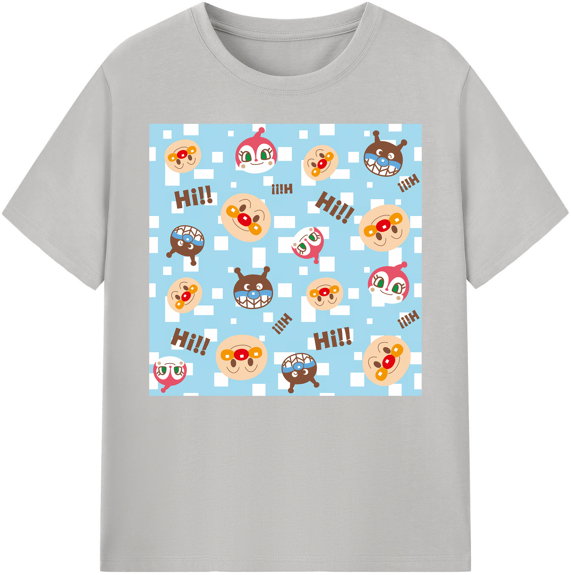 （画像用） アンパンマン Anpanman 綿100％ メンズ半袖Tシャツ｜肌触りやわらか＆通気性