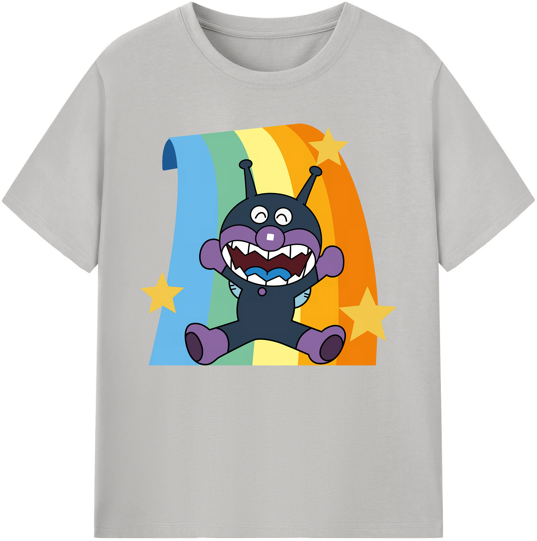（画像用） アンパンマン Anpanman 綿100％ メンズ半袖Tシャツ｜肌触りやわらか＆通気性