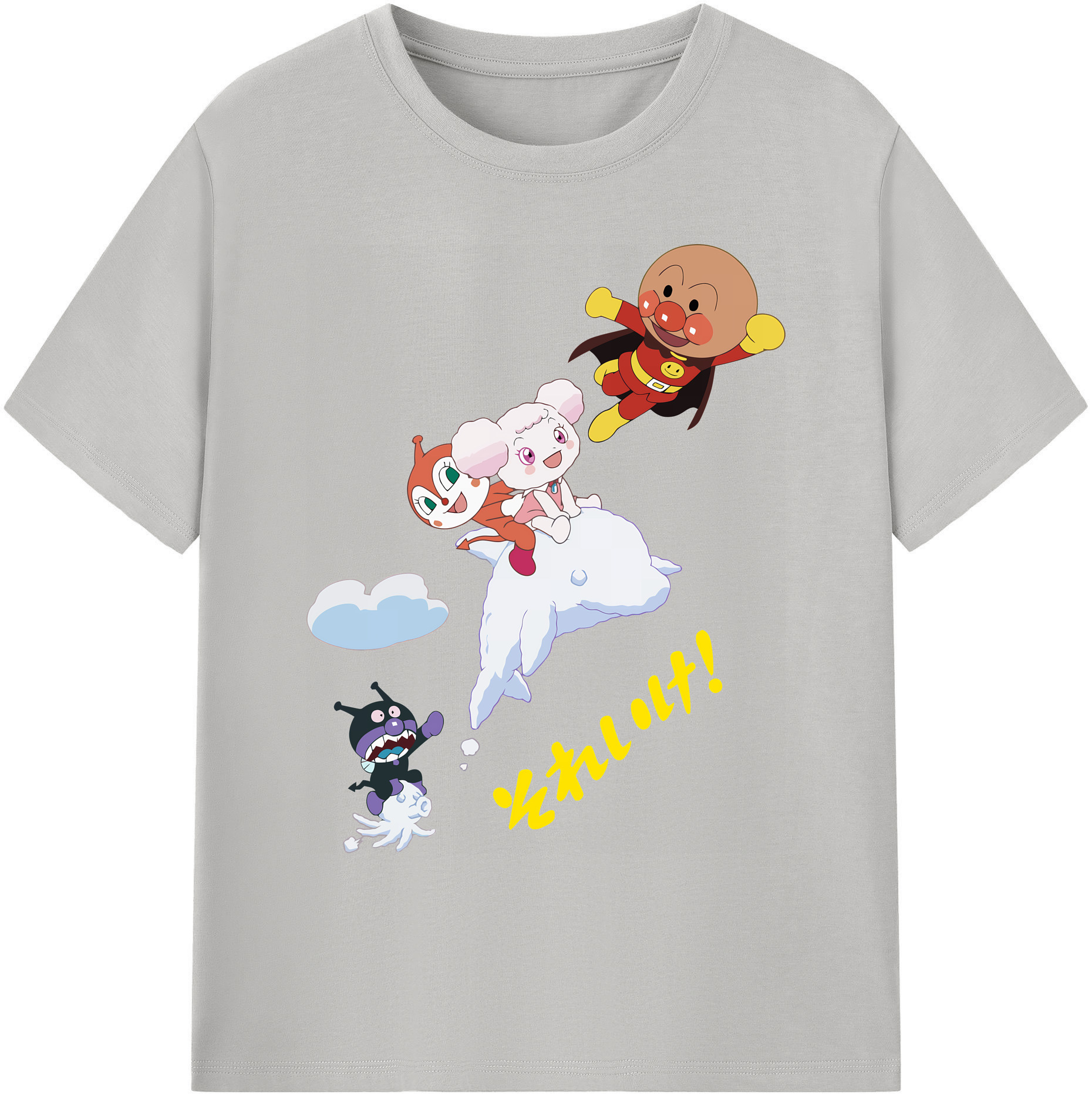 （画像用） アンパンマン Anpanman 綿100％ メンズ半袖Tシャツ｜肌触りやわらか＆通気性