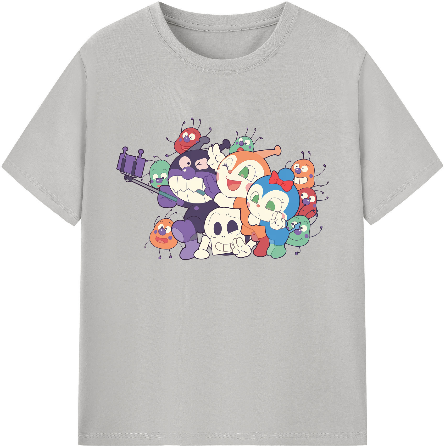 （画像用） アンパンマン Anpanman 綿100％ メンズ半袖Tシャツ｜肌触りやわらか＆通気性