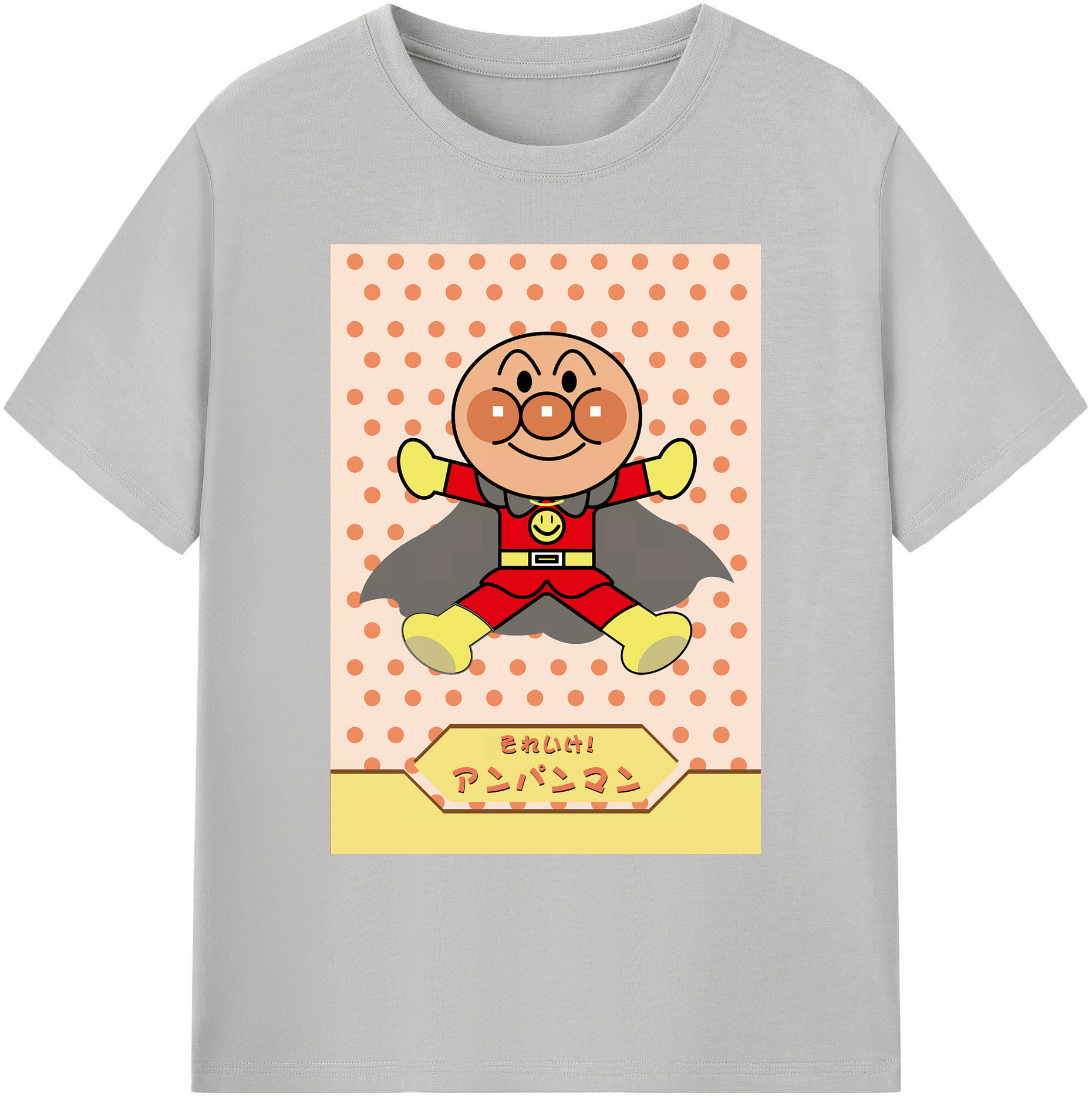 （画像用） アンパンマン Anpanman 綿100％ メンズ半袖Tシャツ｜肌触りやわらか＆通気性